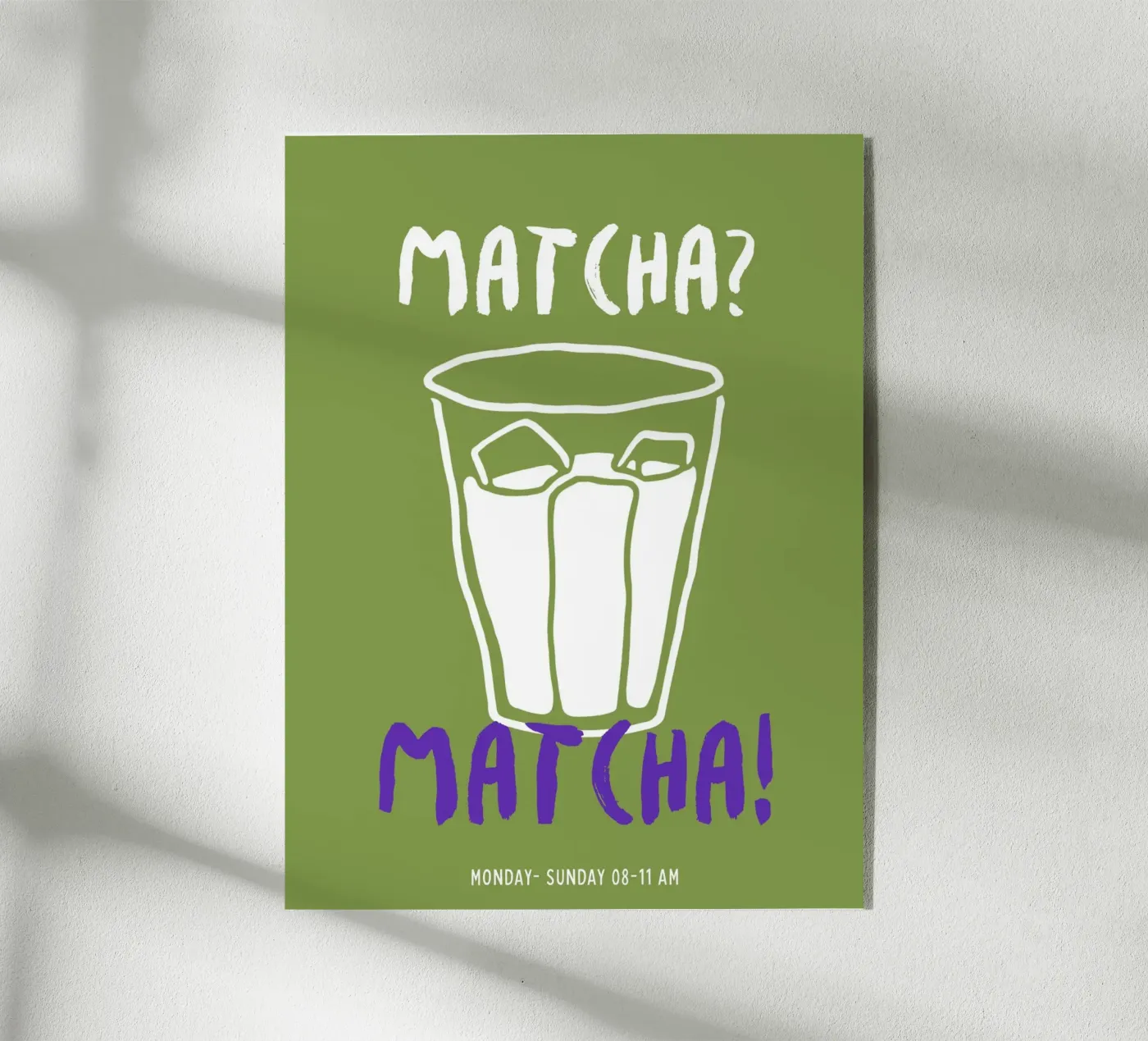 Matcha? Matcha! Acryl-Glas von Nordic Stories Studio