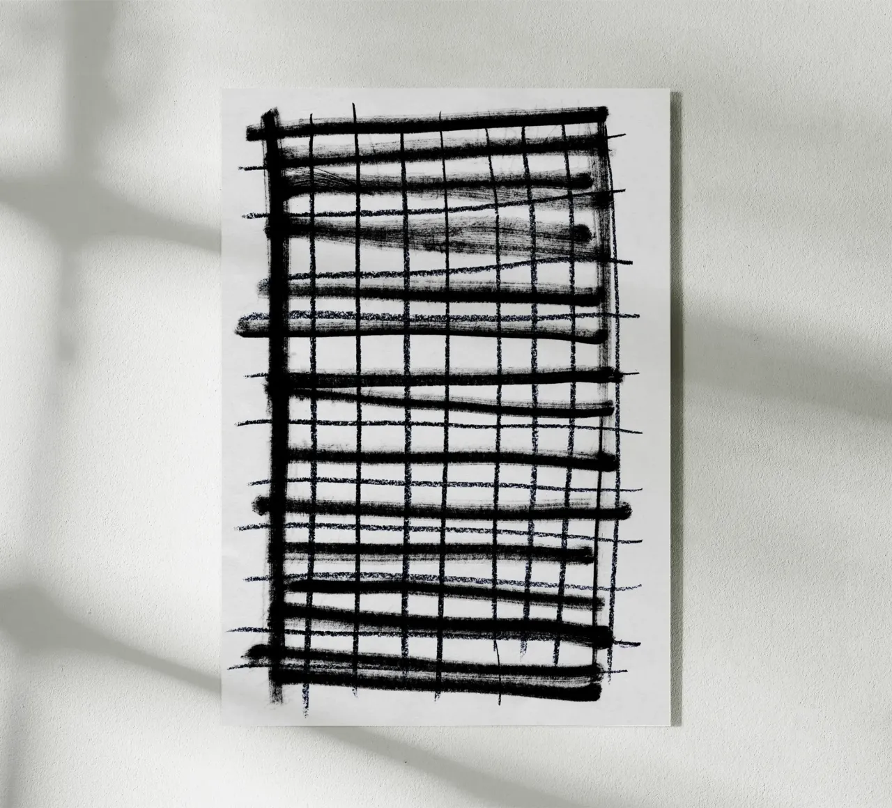 Scribbled Grid acryl van Mareike Böhmer