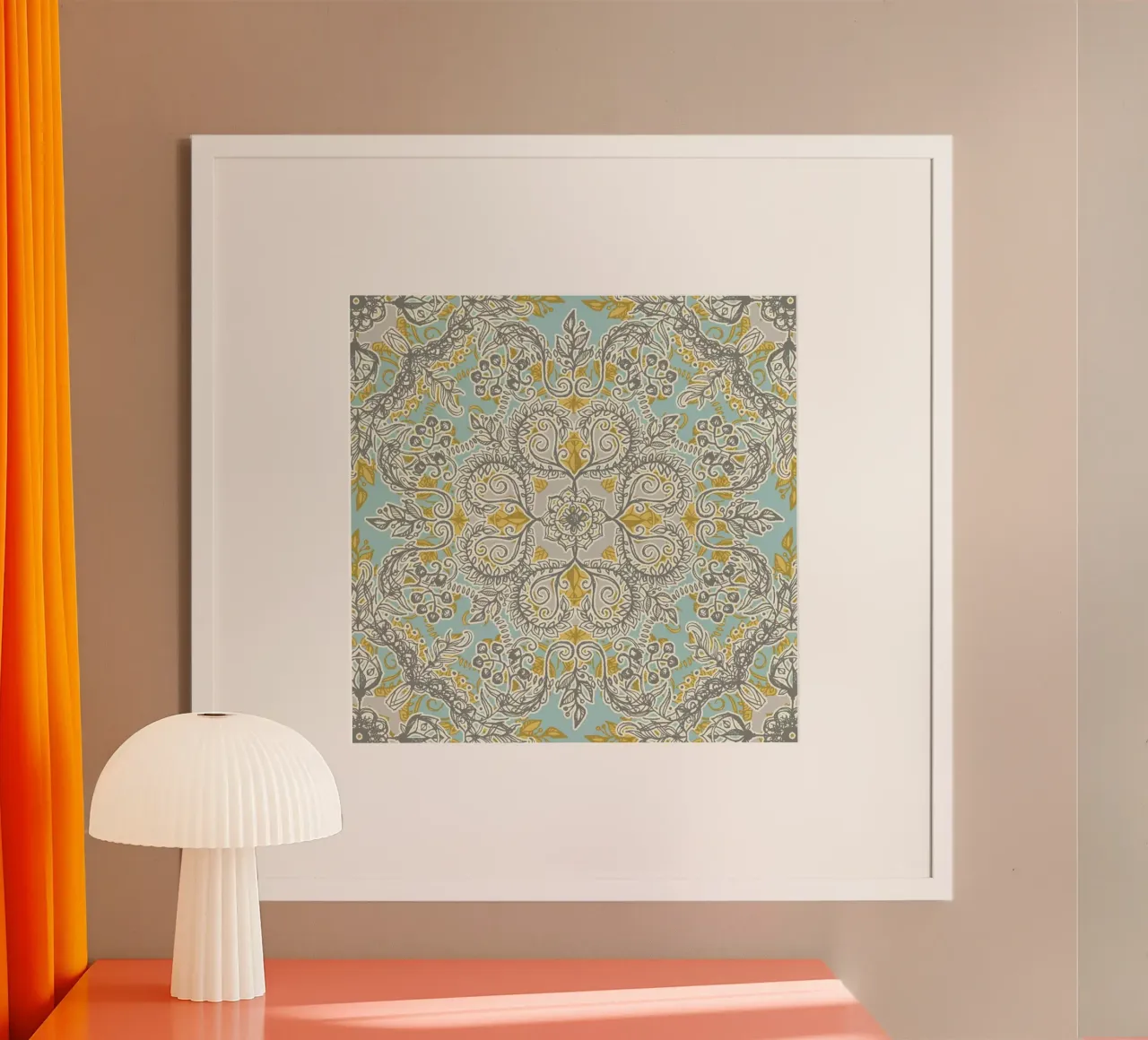 Gypsy Floral poster con telaio in plastica da Micklyn Le Feuvre