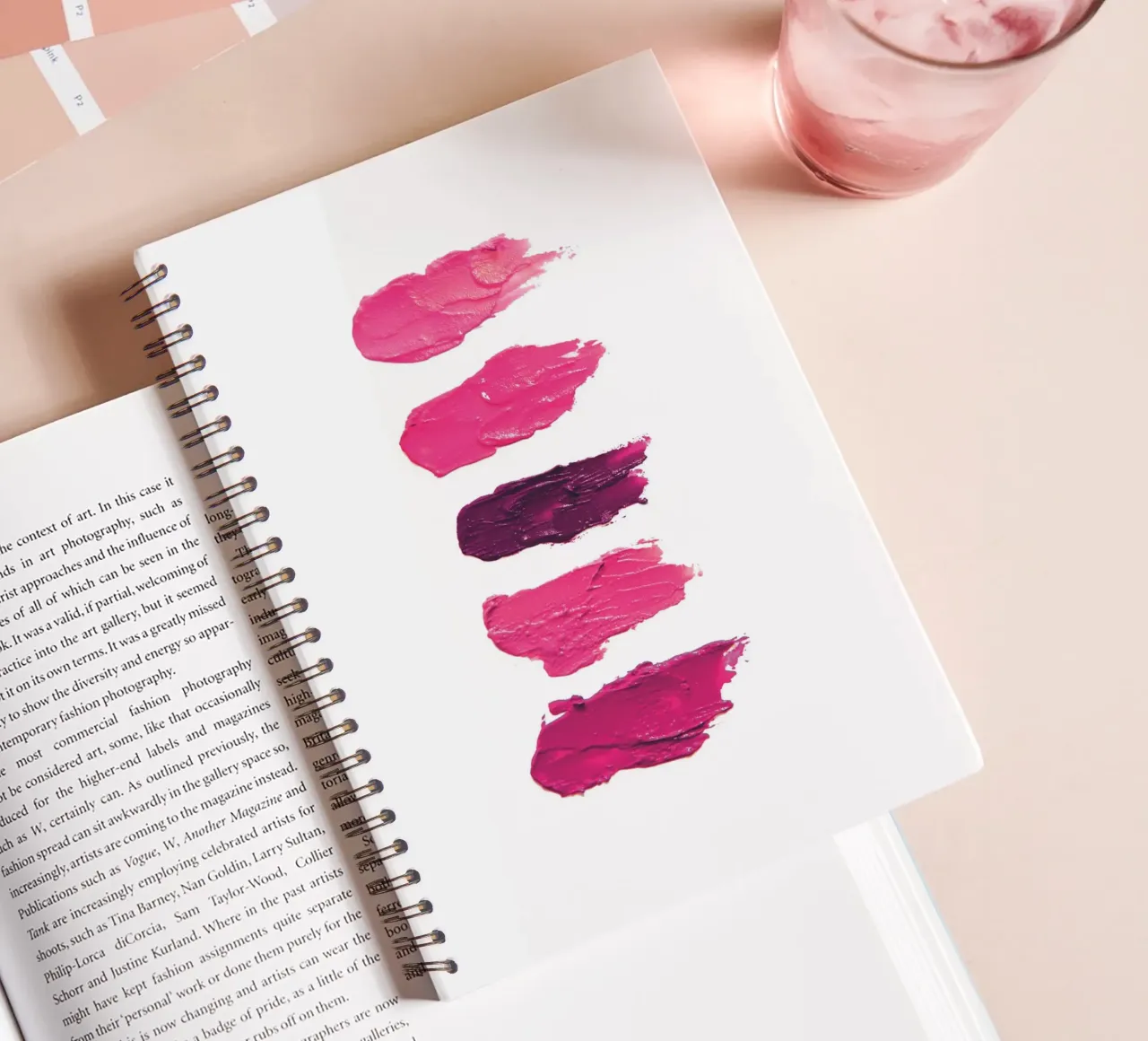 Pink Lips - Beauty colour art spiral notebook by Whole©
