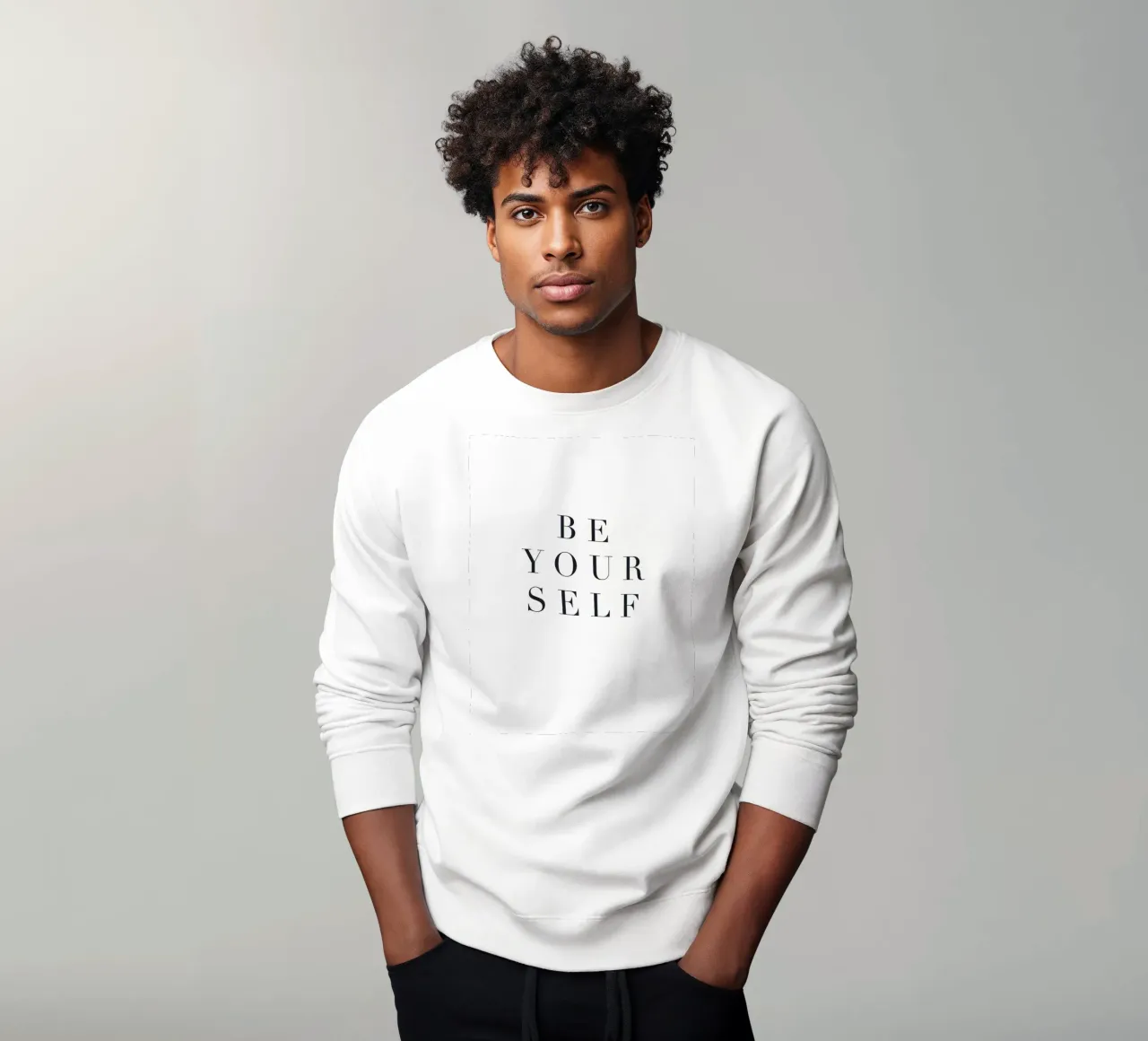 Be Yourself - Citazione minimalista di design felpa da Whole©