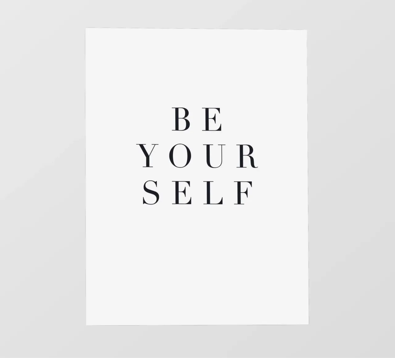 Be Yourself - Citazione minimalista di design pellicola backlit da Whole©