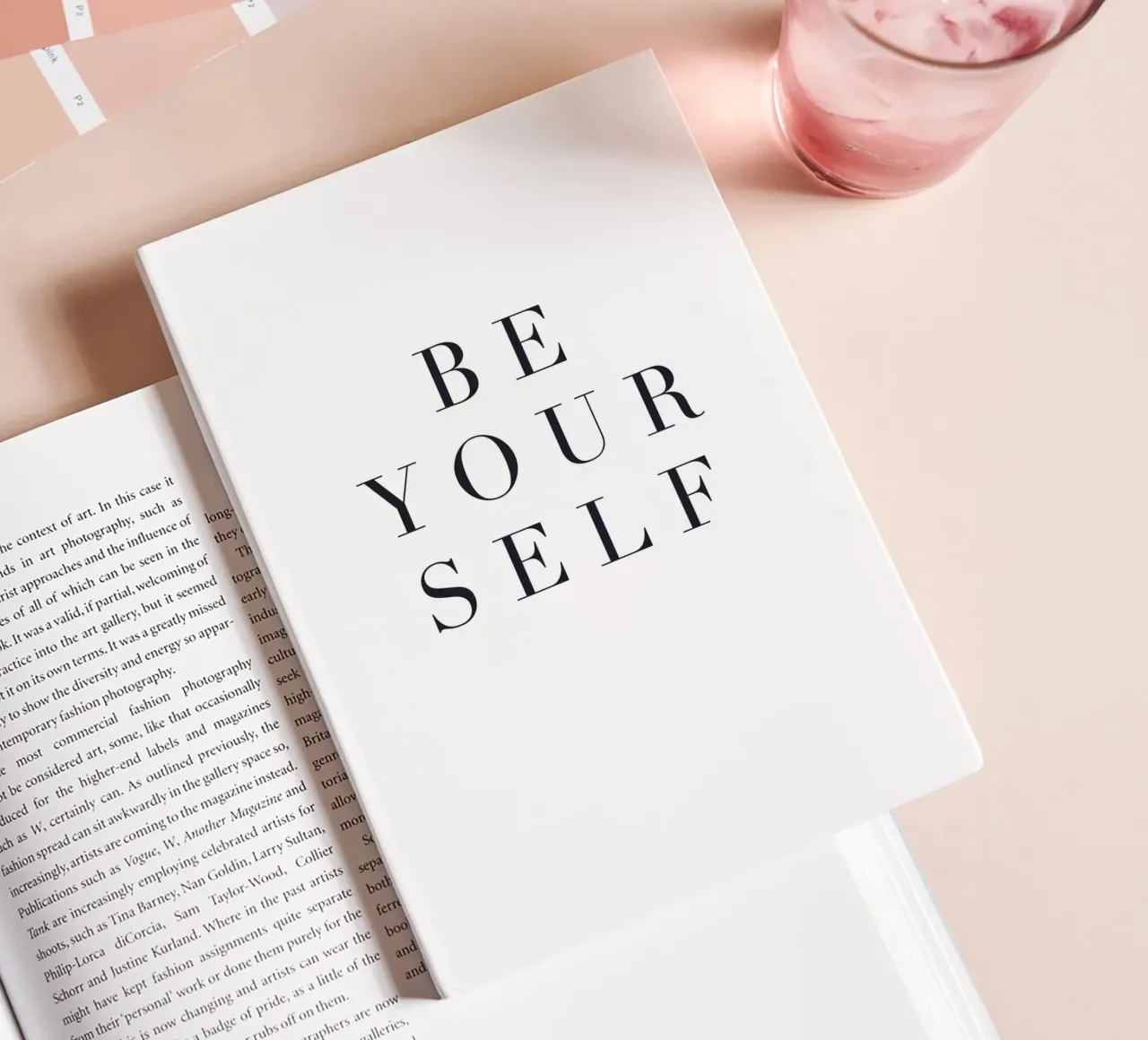 Be Yourself - Minimalist quote design notebook by Whole©