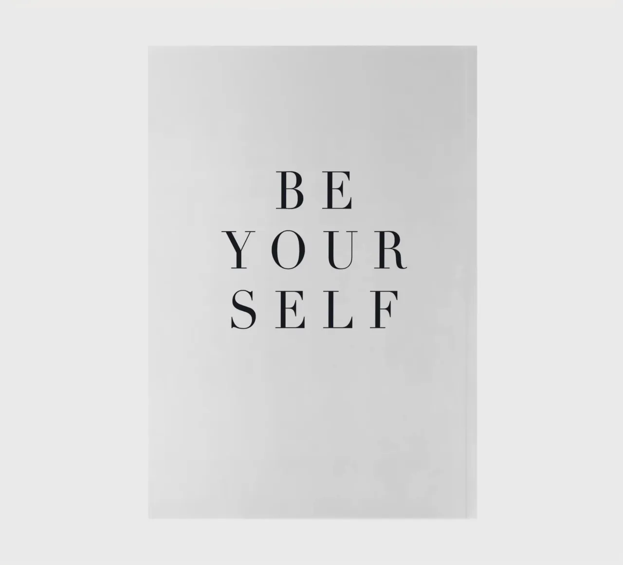 Be Yourself - Minimalist quote design notebook by Whole©