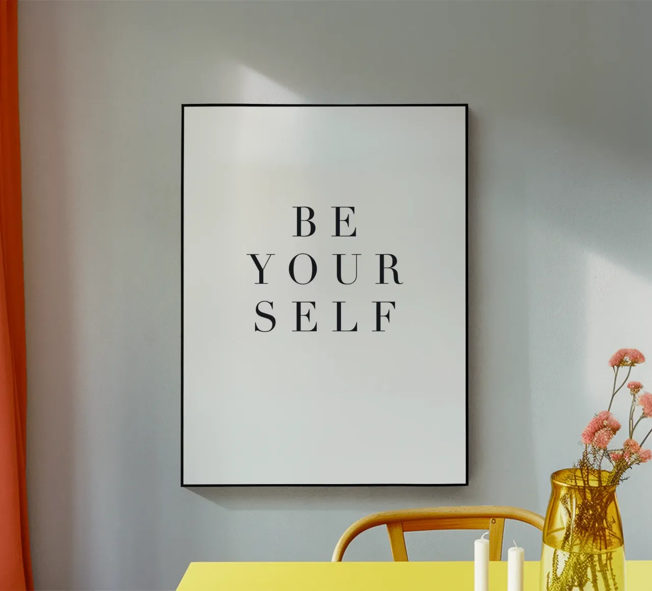 Be Yourself - Citazione minimalista di design plexiglass da Whole©