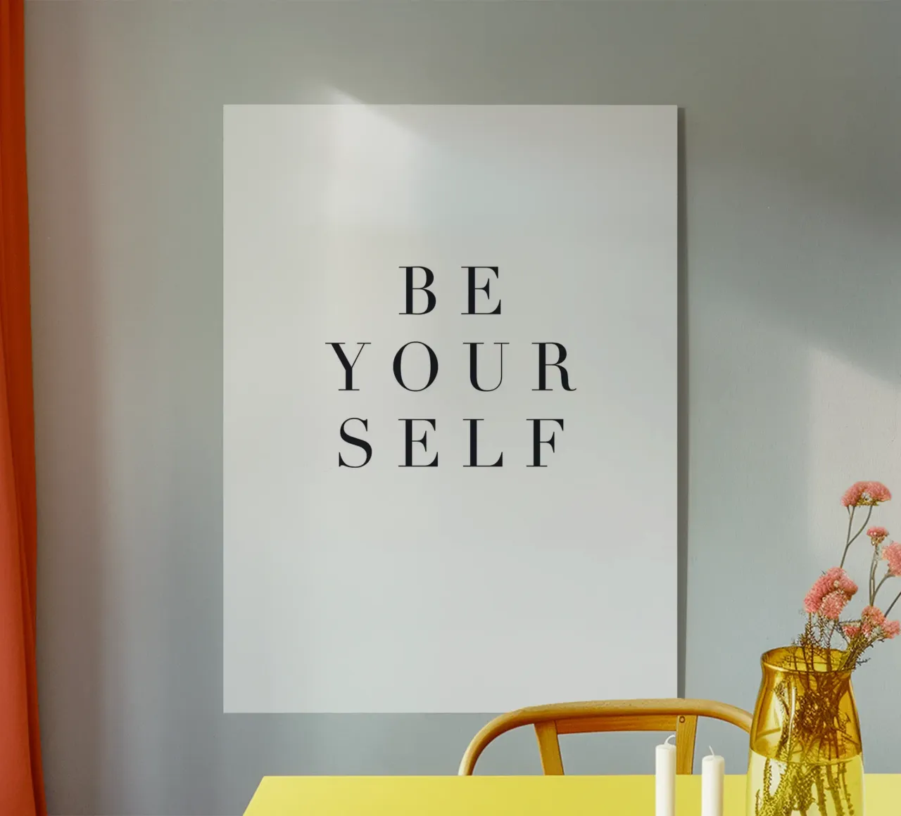 Be Yourself - Citazione minimalista di design plexiglass da Whole©