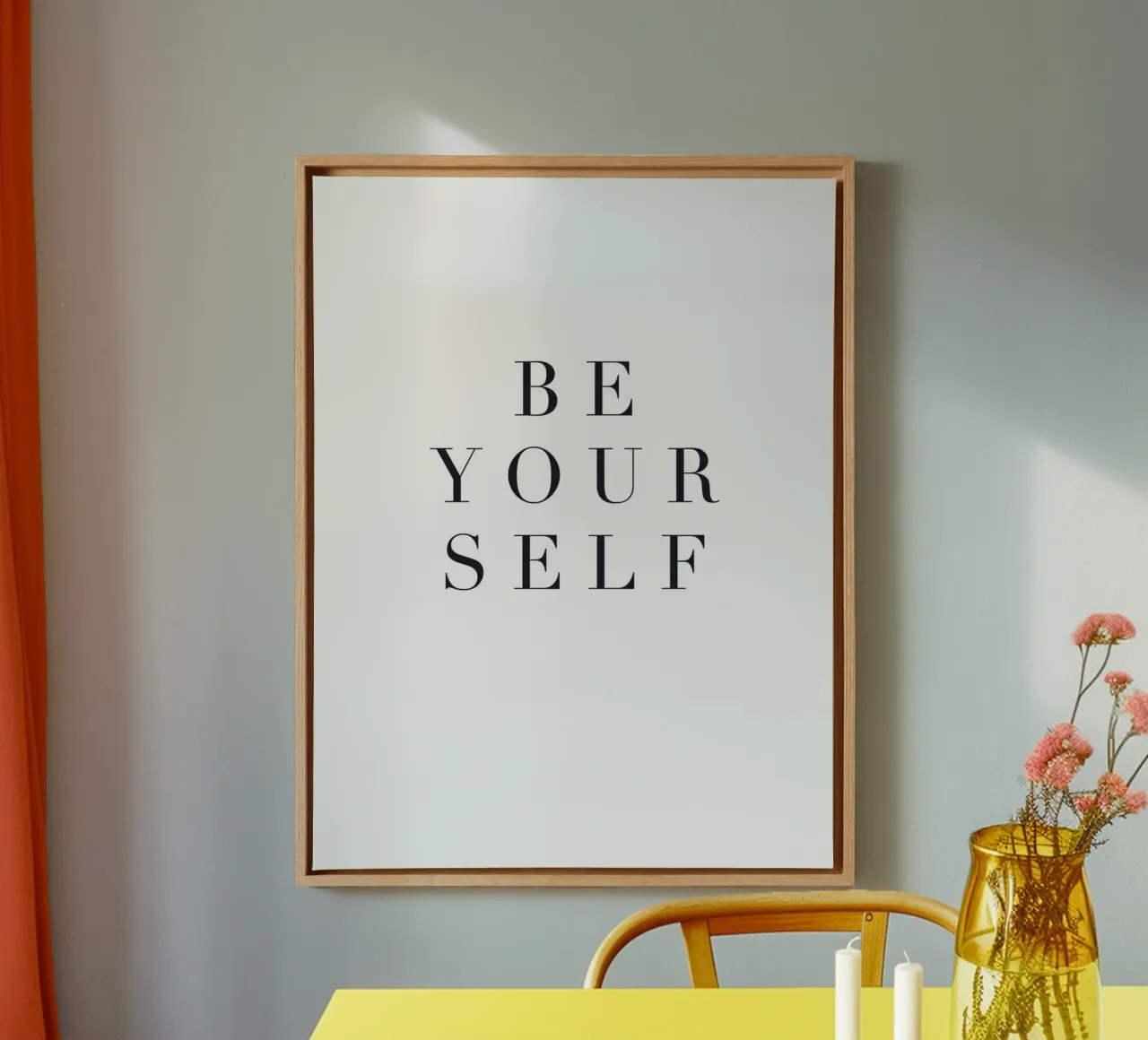Be Yourself - Minimalist quote design canvas by Whole©