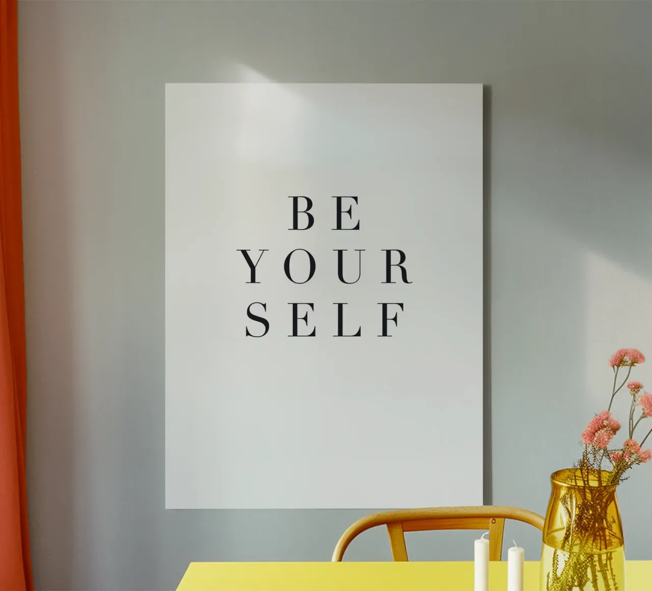 Be Yourself - Minimalist quote design canvas by Whole©
