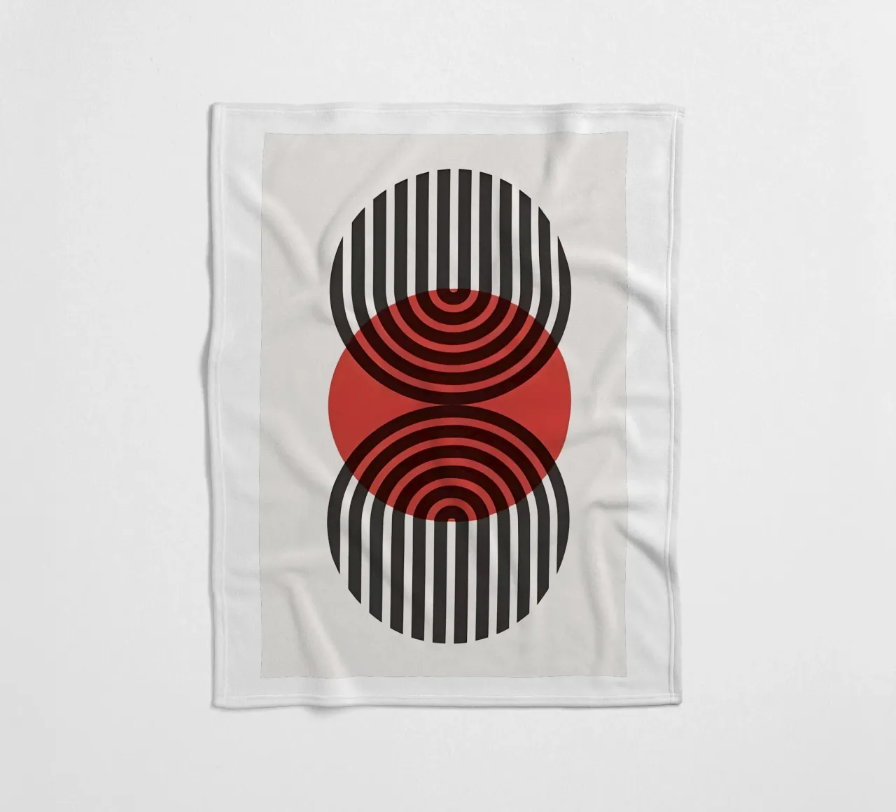 Bauhaus Eclipse Geometry Fleecedecke von Sun Flower