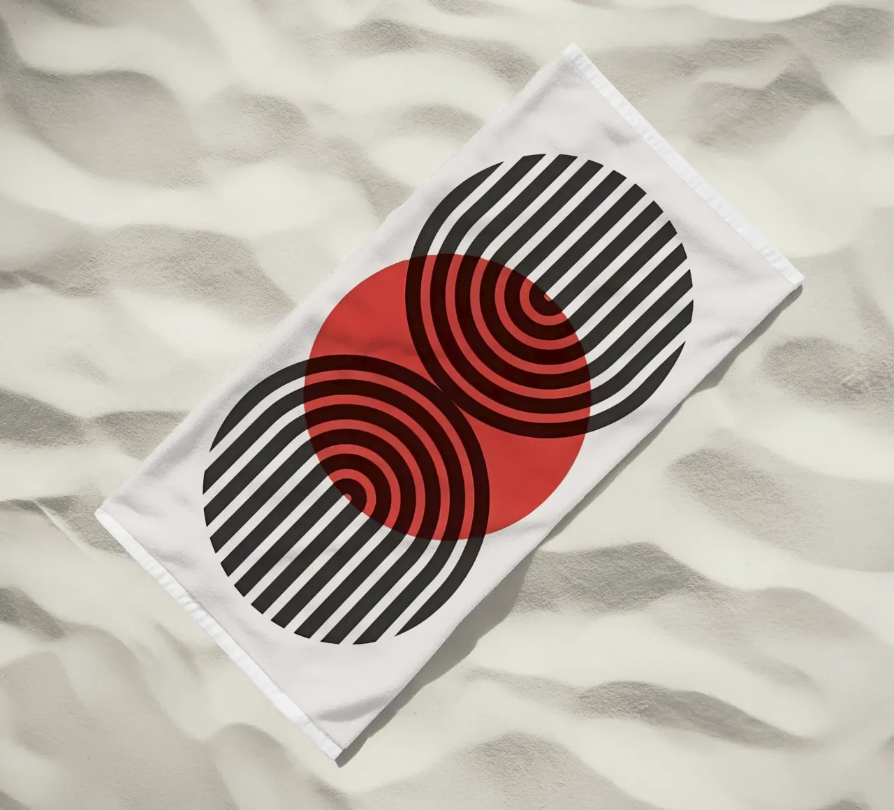 Bauhaus Eclipse Geometry strandhanddoek van Sun Flower