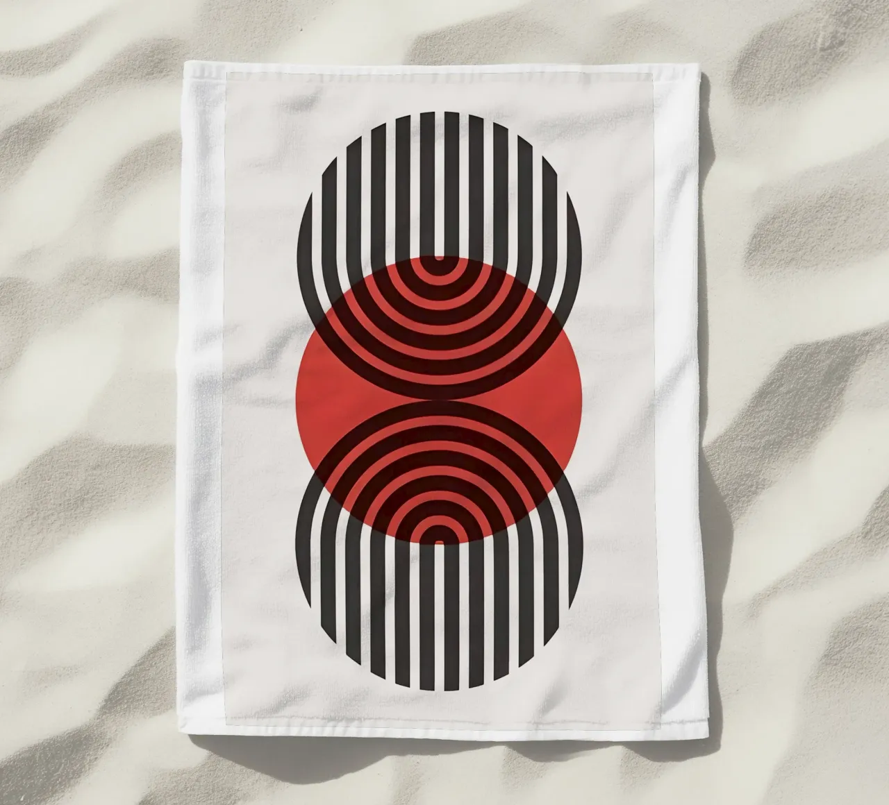 Bauhaus Eclipse Geometry strandhanddoek van Sun Flower