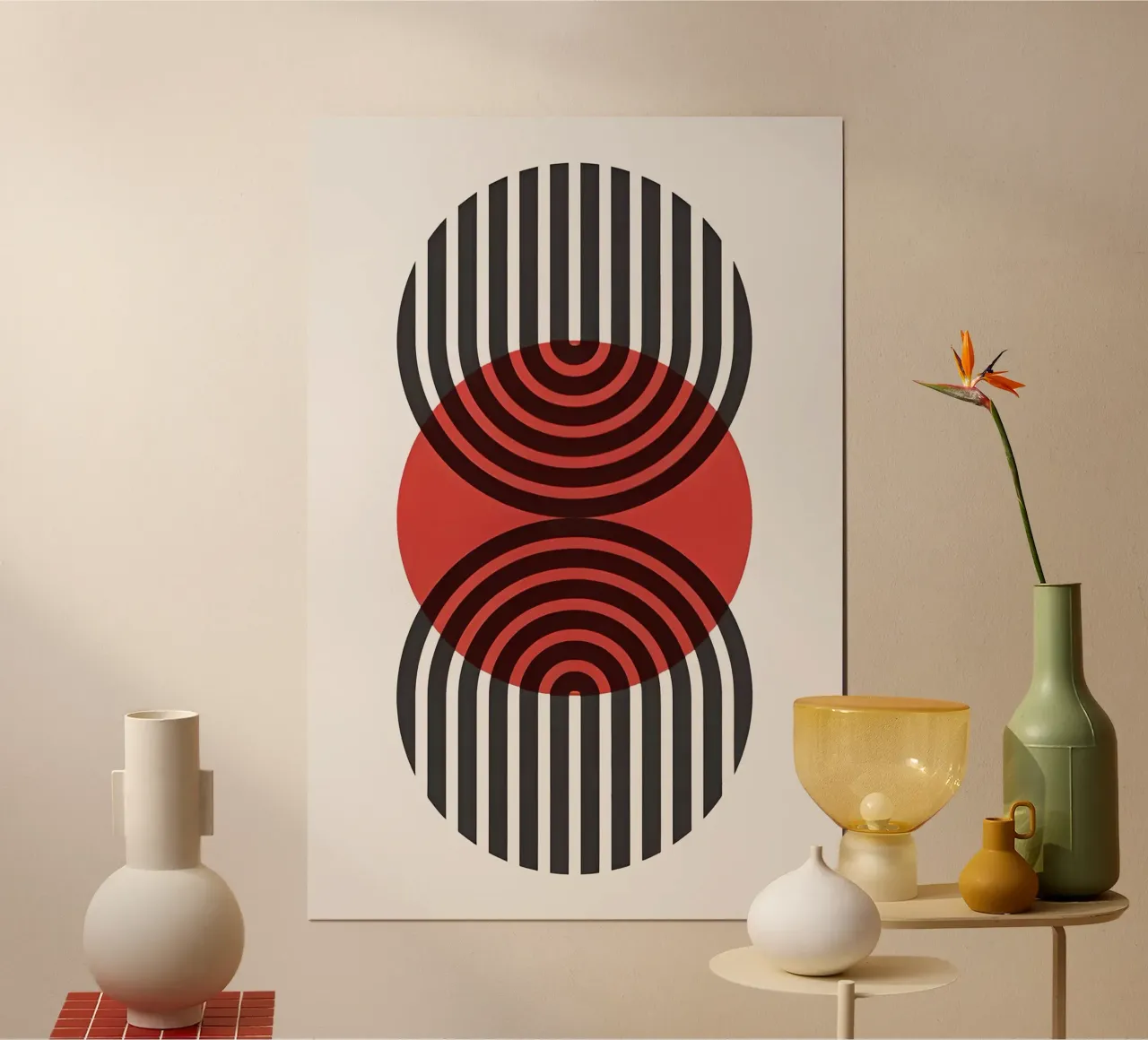 Géométrie de l'éclipse Bauhaus poster de Sun Flower