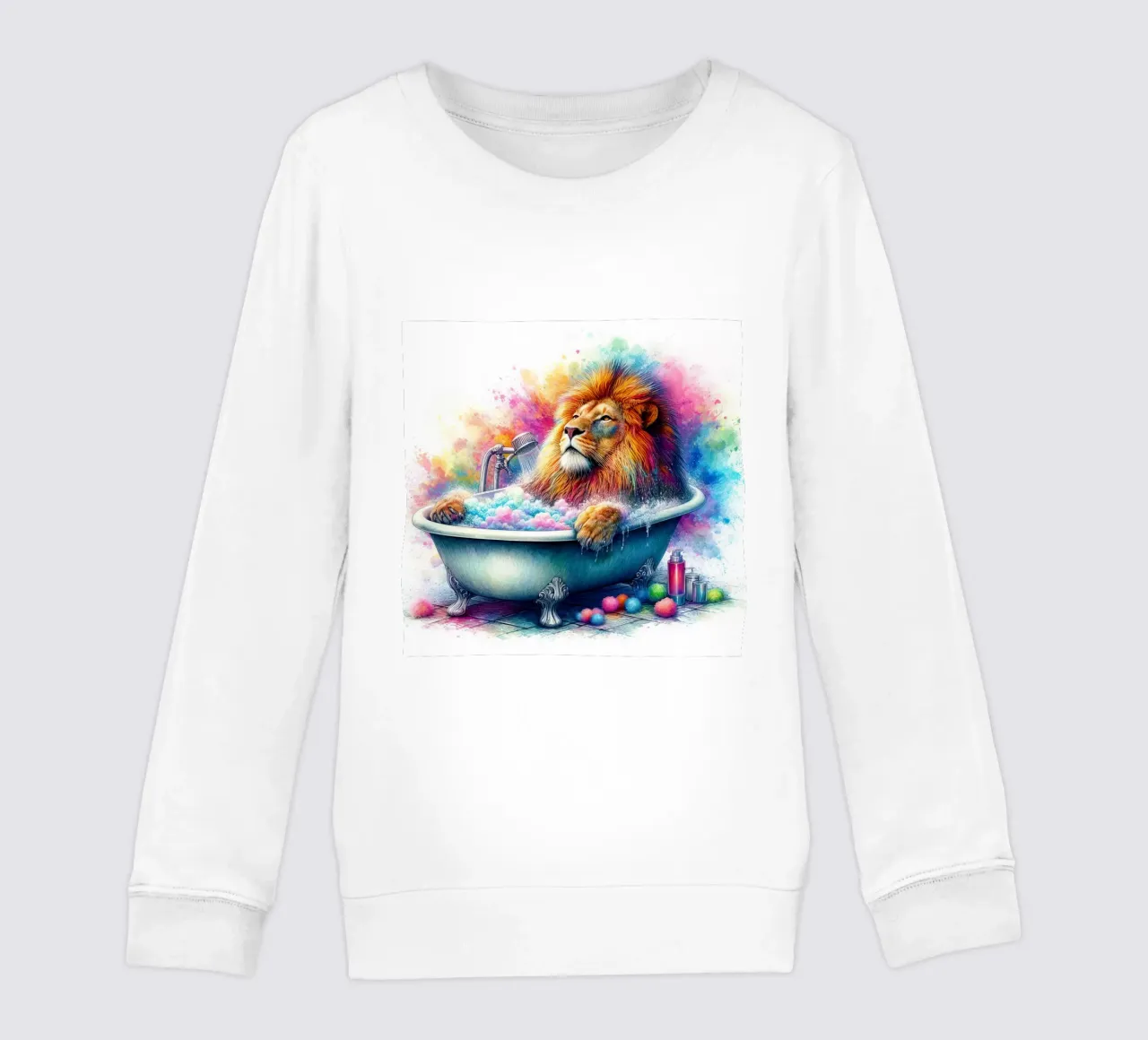 Un león en mi bañera sudadera para niño de 🎁 ARTVI-SHOP