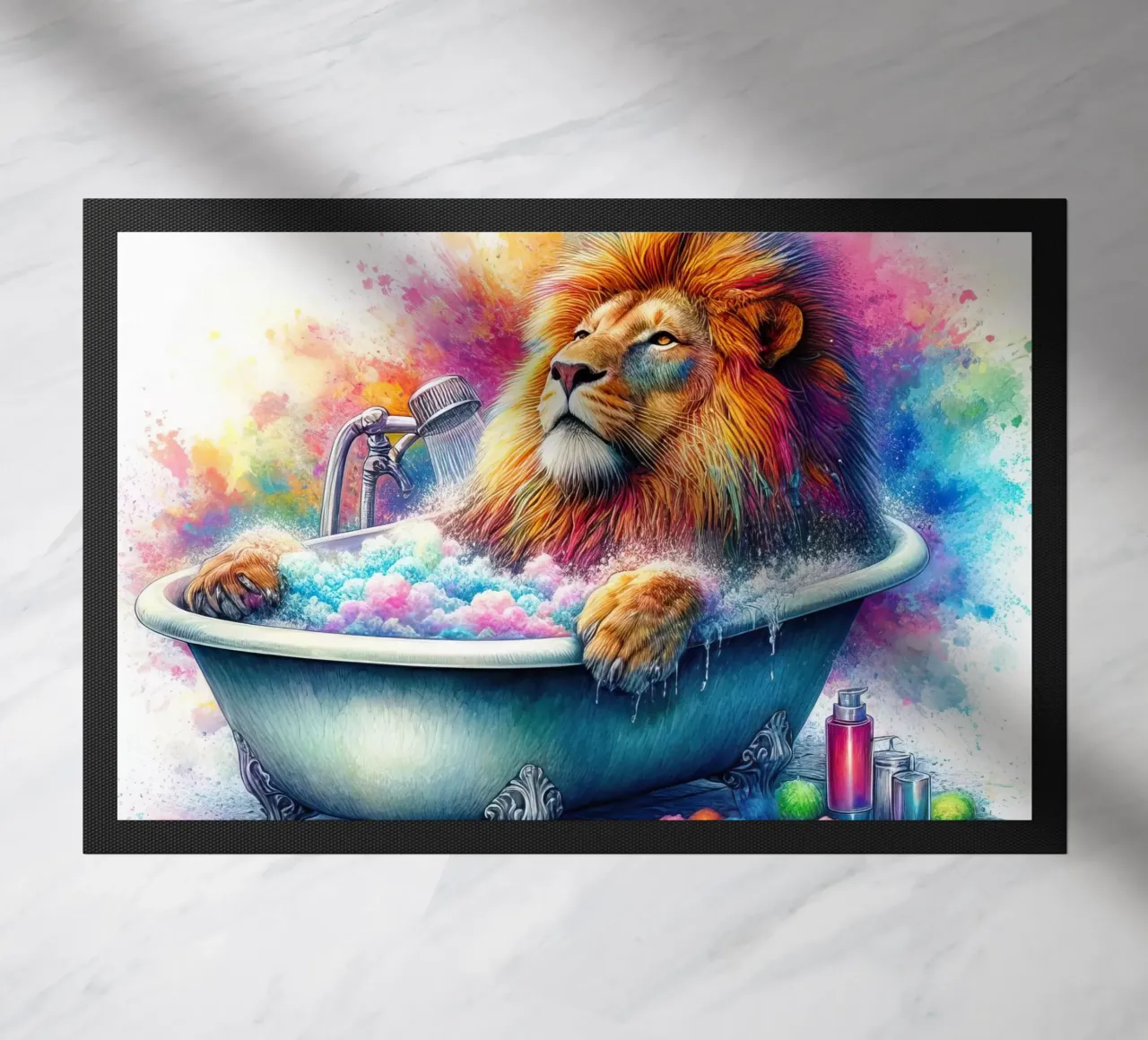 Un león en mi bañera felpudo de 🎁 ARTVI-SHOP
