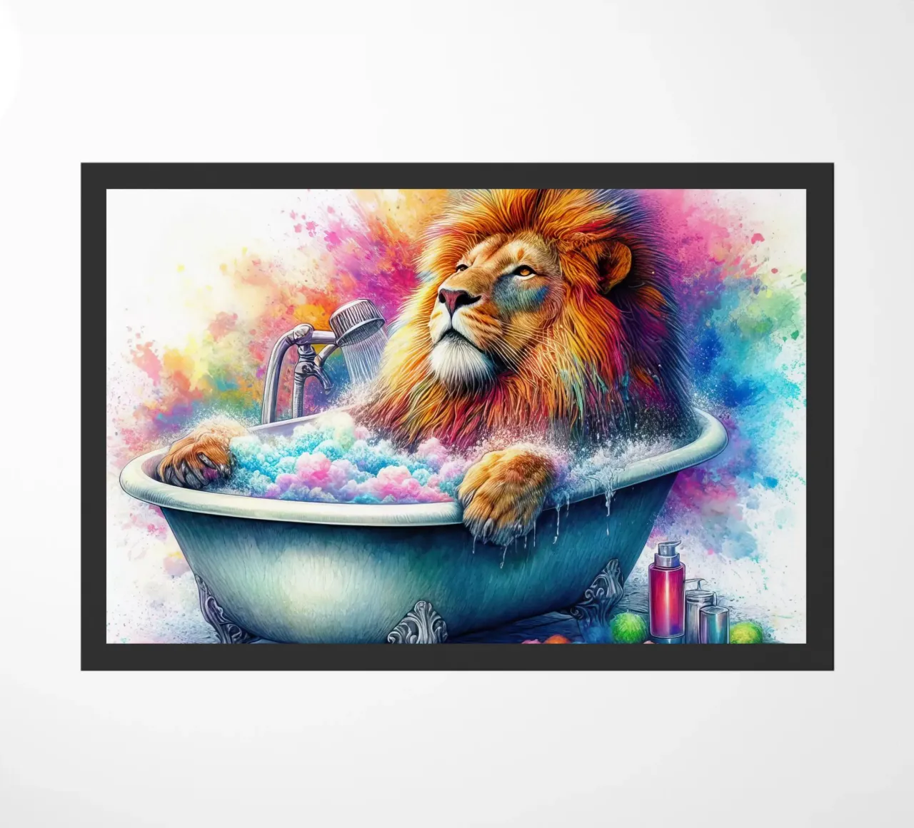 Un león en mi bañera felpudo de 🎁 ARTVI-SHOP