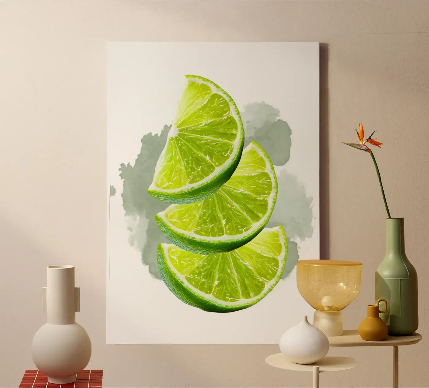 Lime canvas van Funkydays