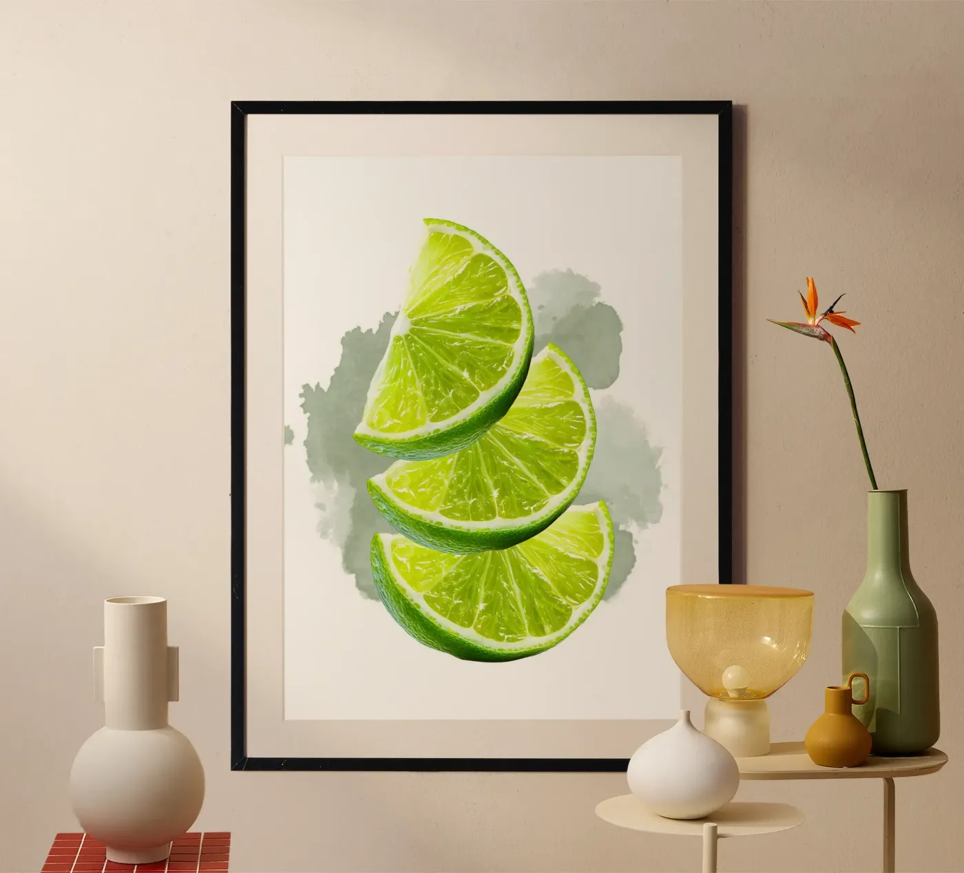 Lime poster van Funkydays