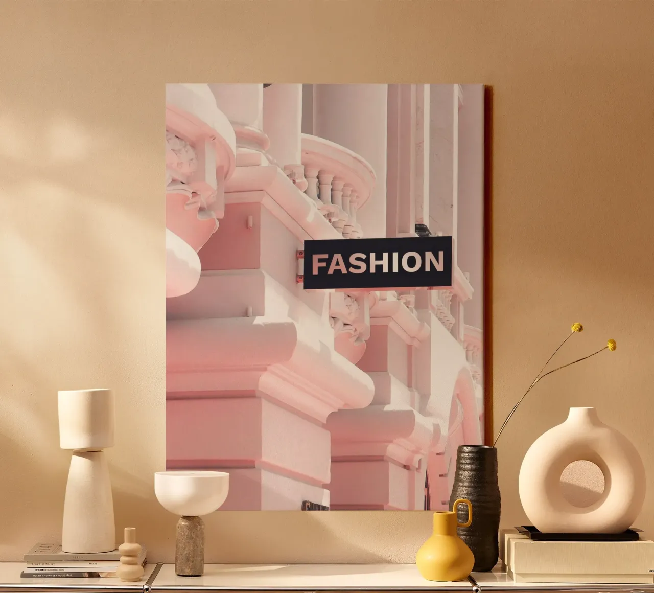 Mode-icoon - Stedelijke modekunst canvas met Baklijst van Whole©