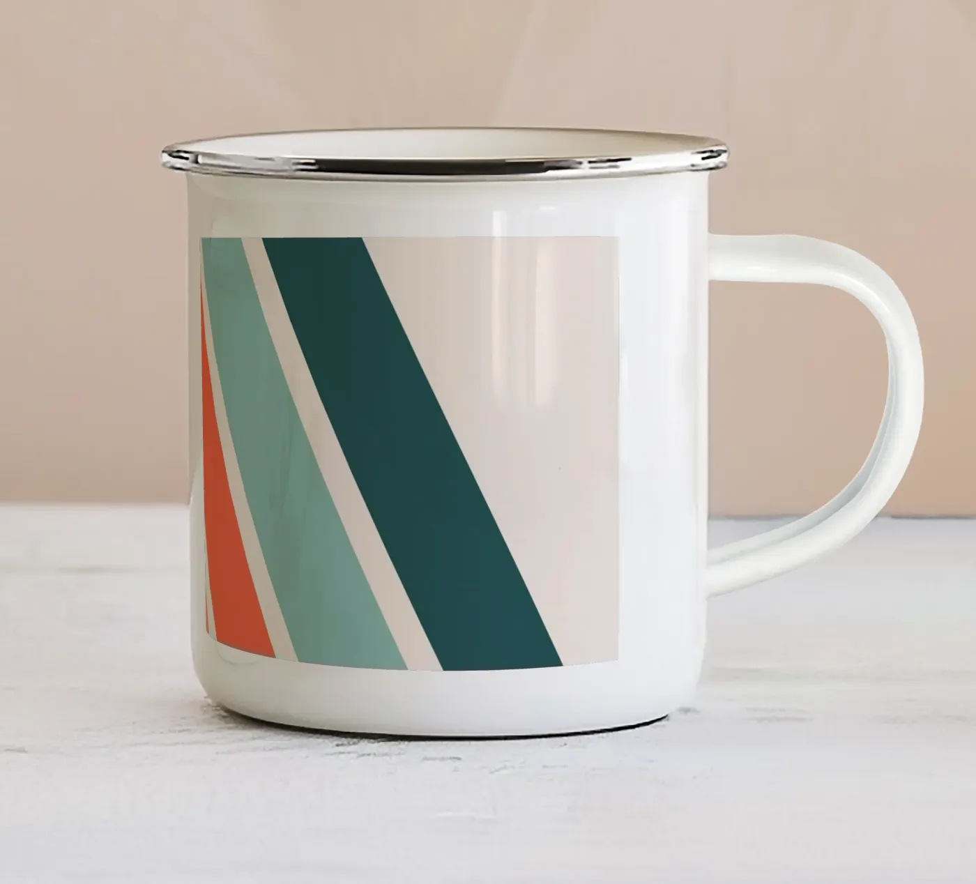 Sequence enamel mug by Rose Beck Art