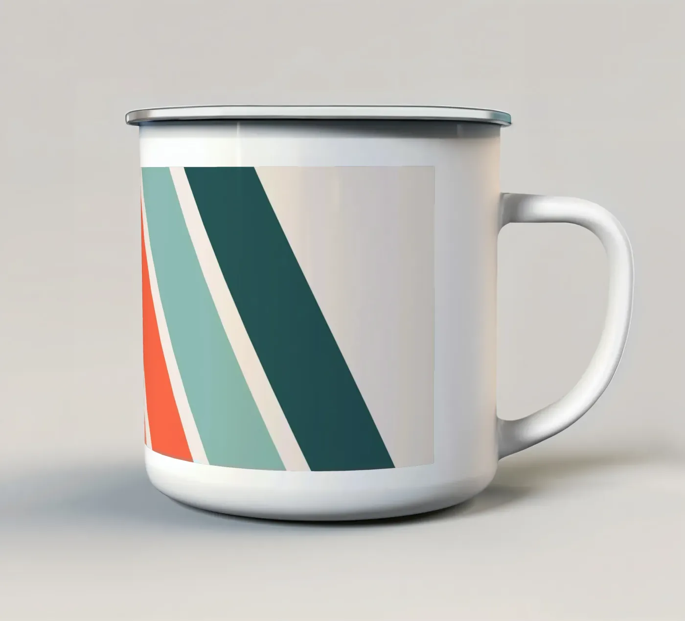 Sequence enamel mug by Rose Beck Art