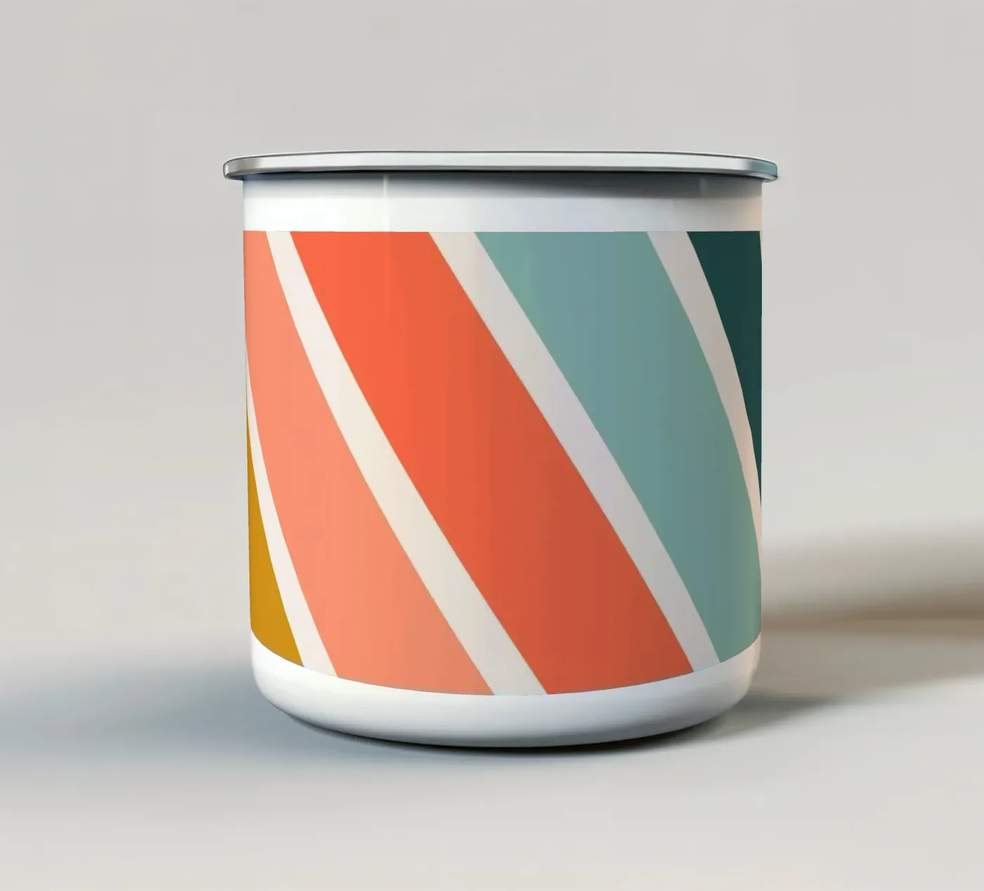Sequence enamel mug by Rose Beck Art