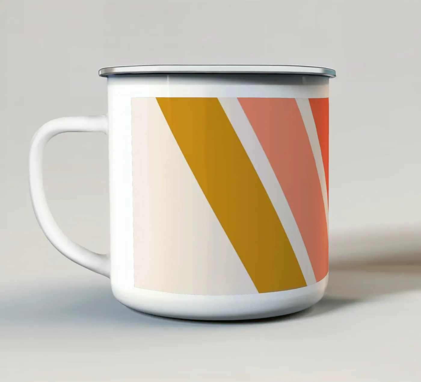 Sequence enamel mug by Rose Beck Art