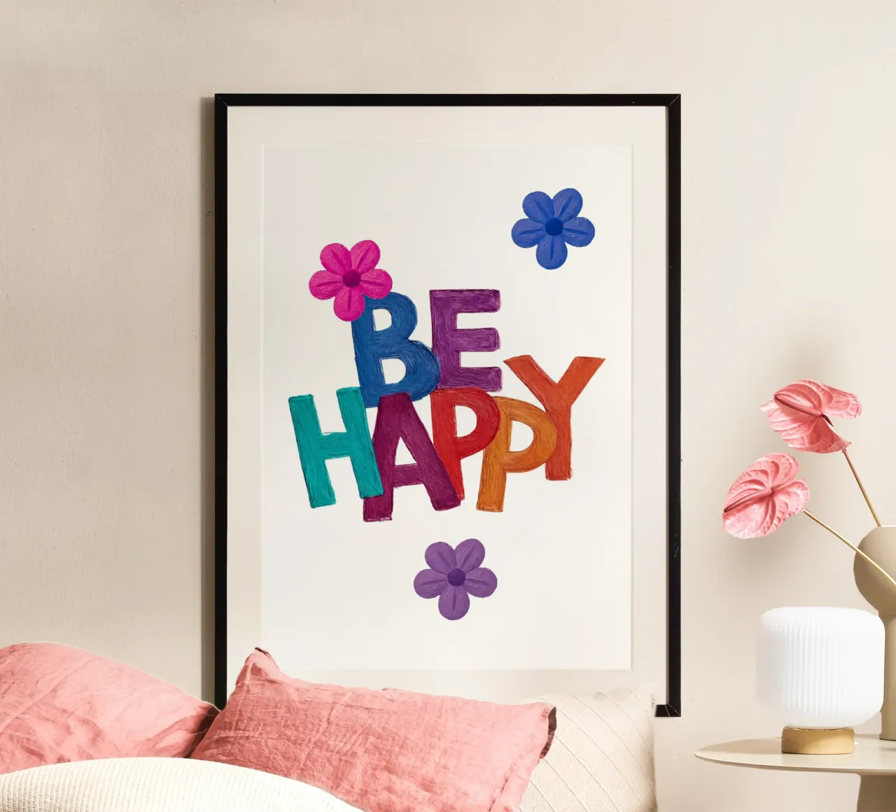 Be happy poster da Funkydays