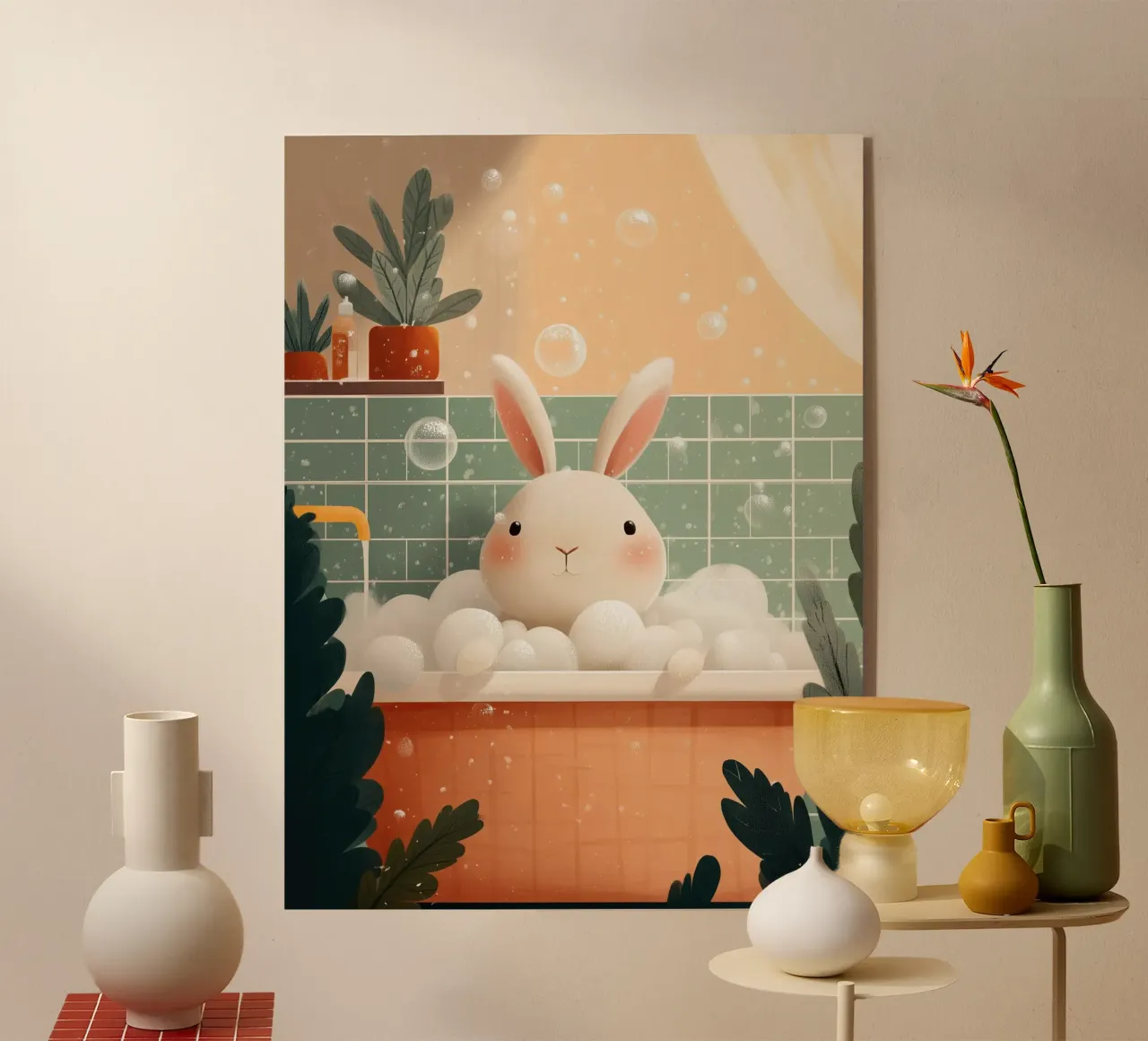Bunny Bath Time plexiglass da Kiara