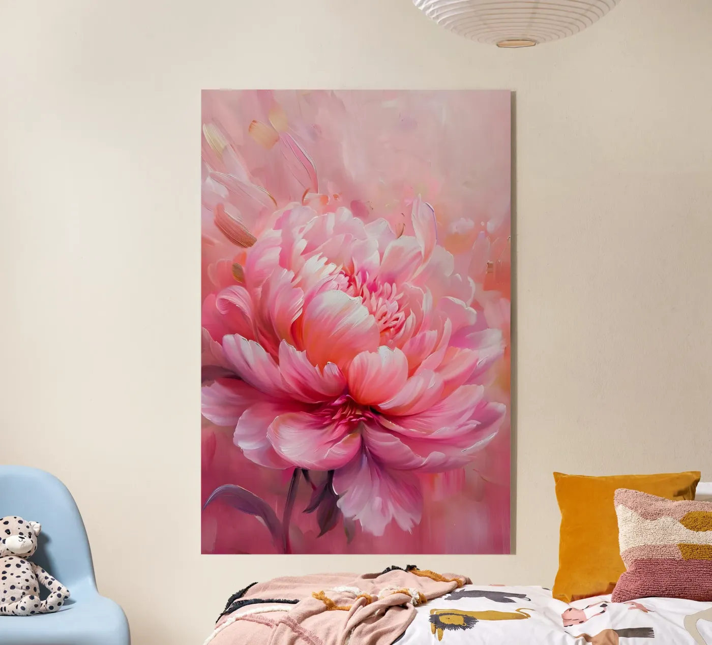 Fiore primaverile dipinto plexiglass da Yaso Design & Art
