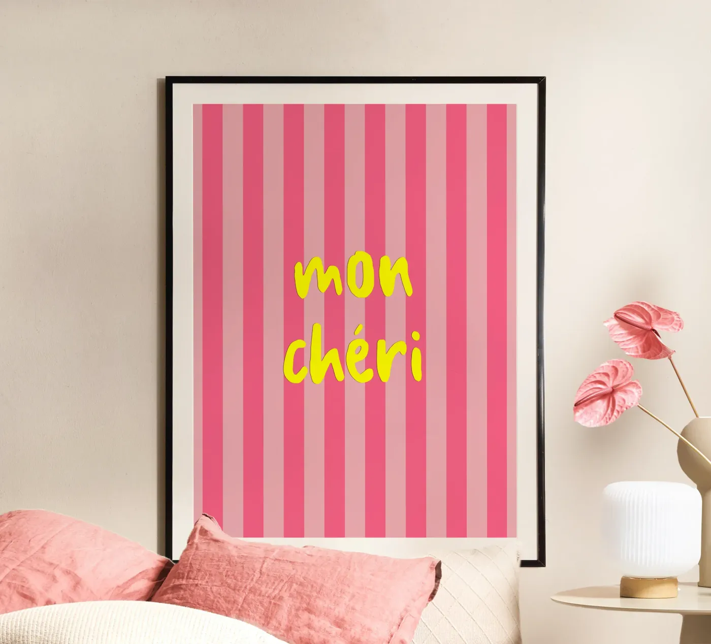 Mon Chéri Stripes poster da Between Lines