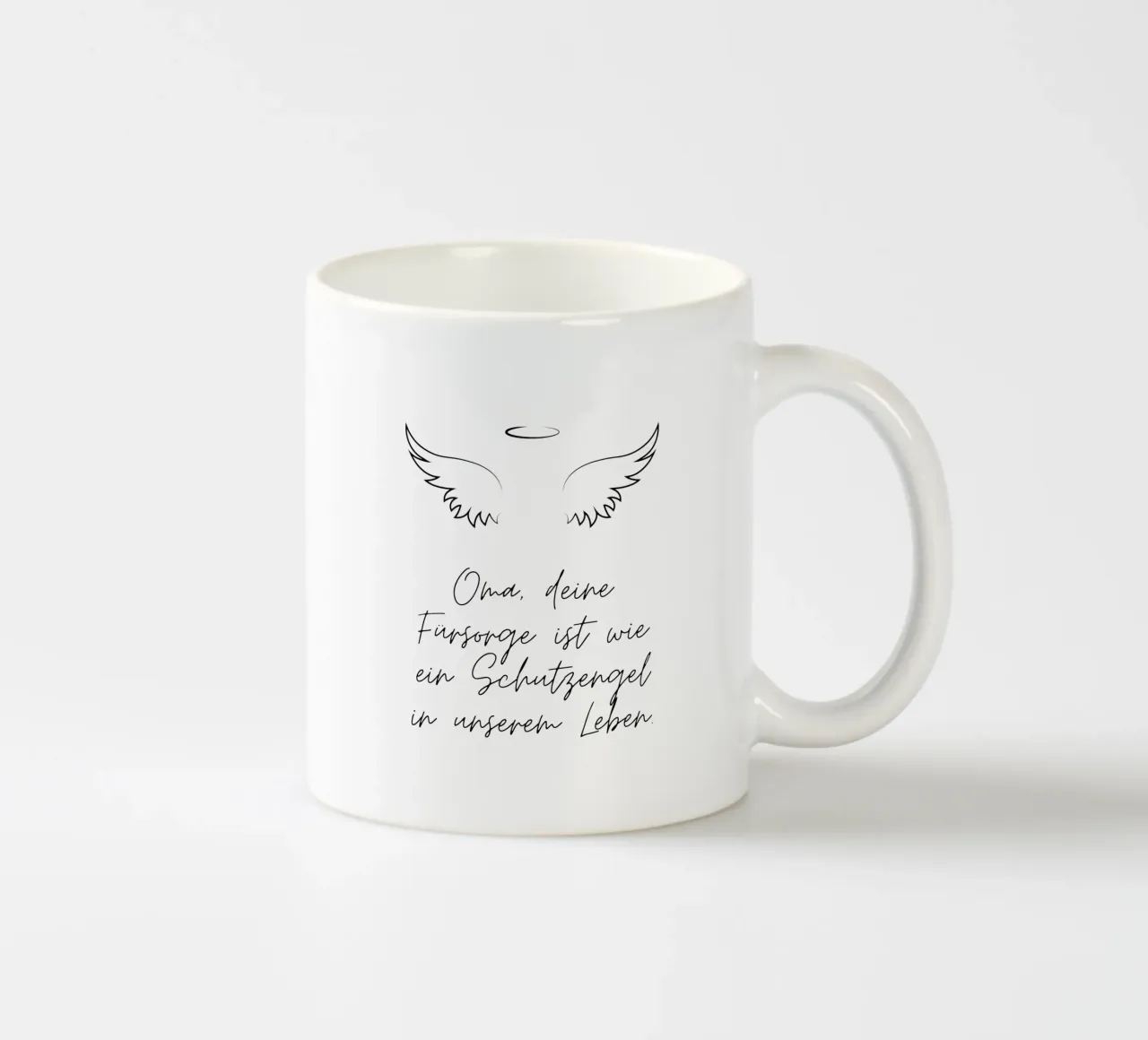 Oma - Schutzengel ceramic mug by Ohkimiko