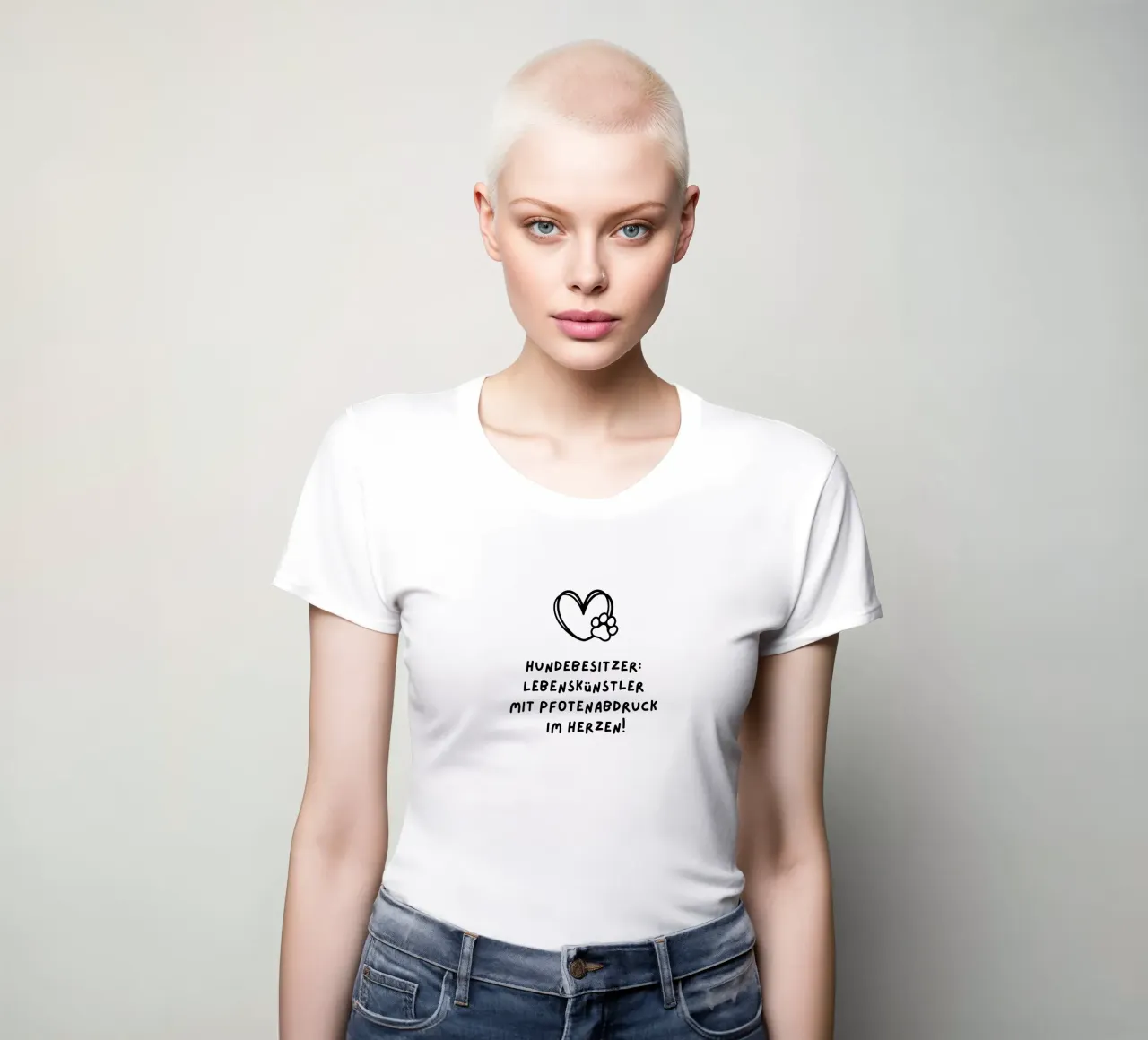 Hundebesitzer women's fitted t-shirt by Ohkimiko