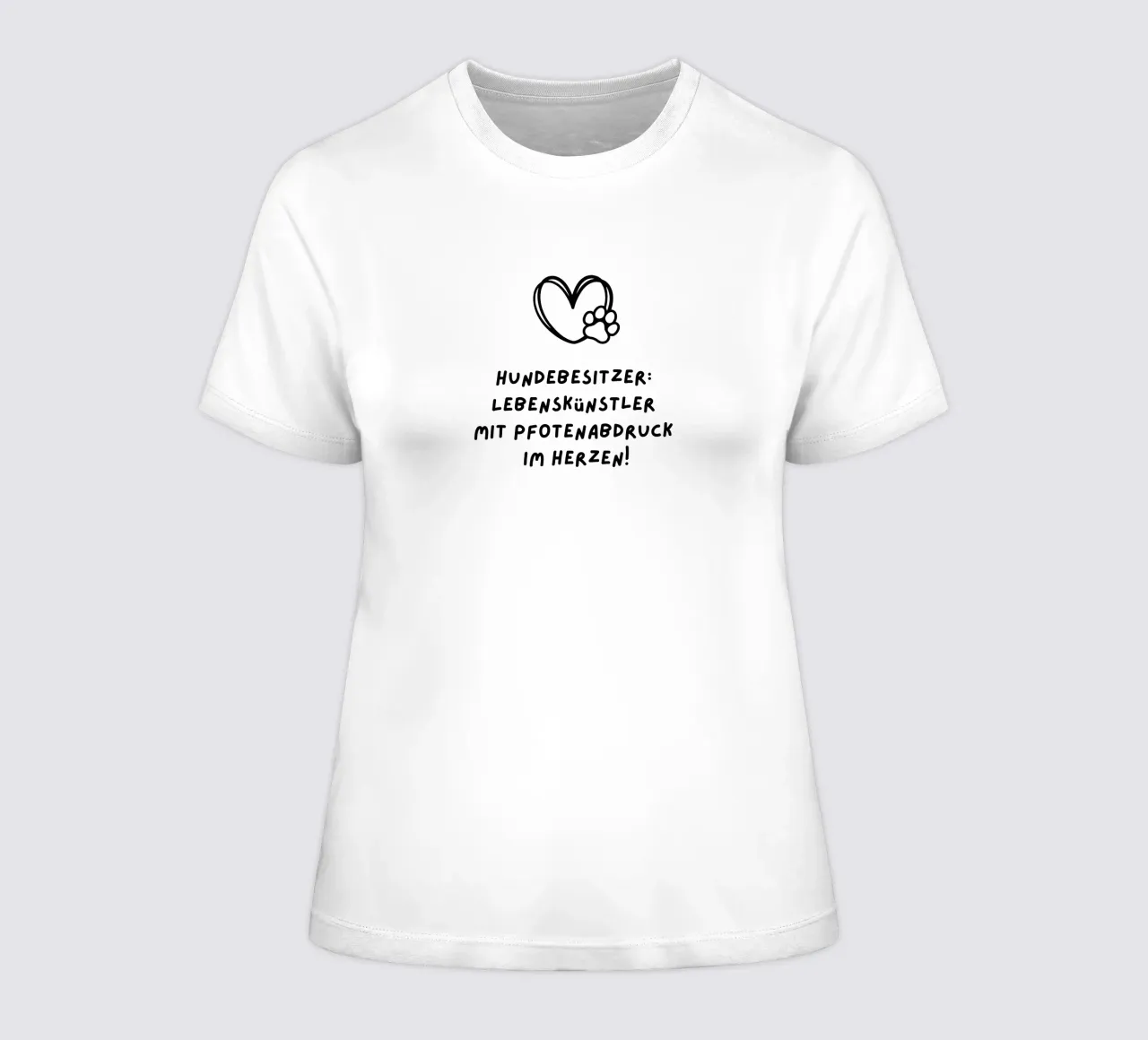 Hundebesitzer women's fitted t-shirt by Ohkimiko