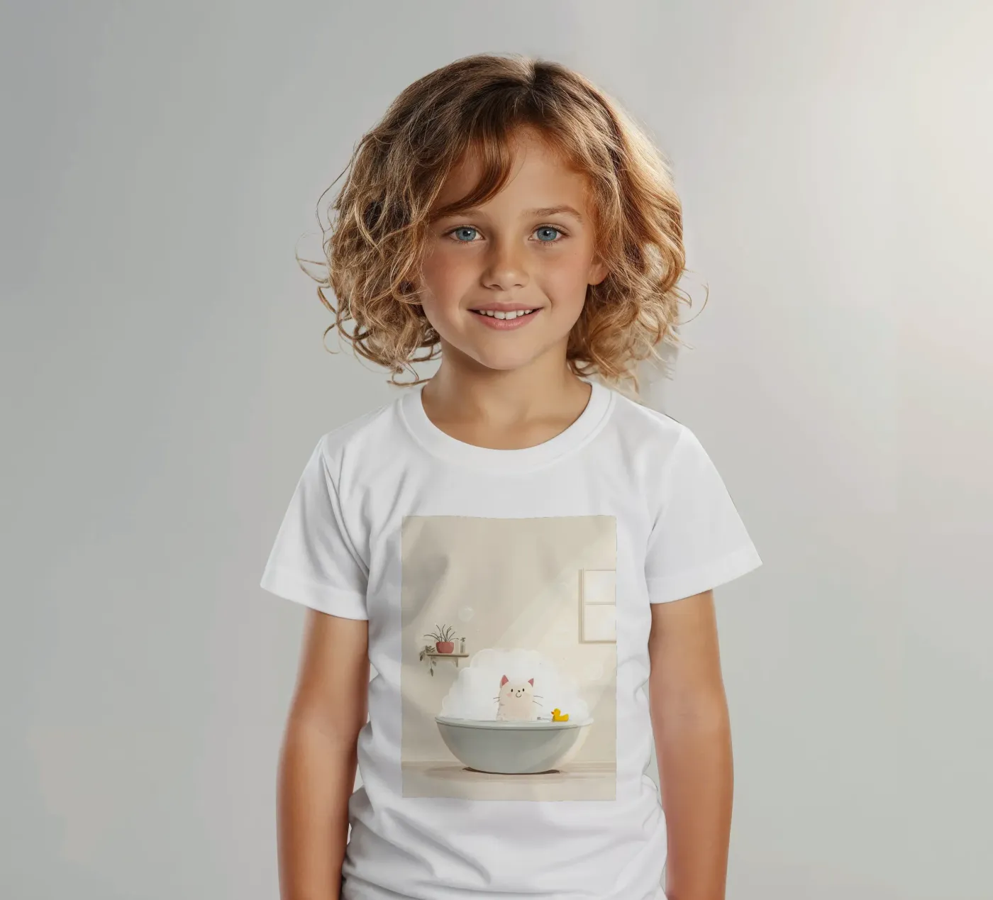 Bubble Bath Kitty t-shirt bambini da Kiara