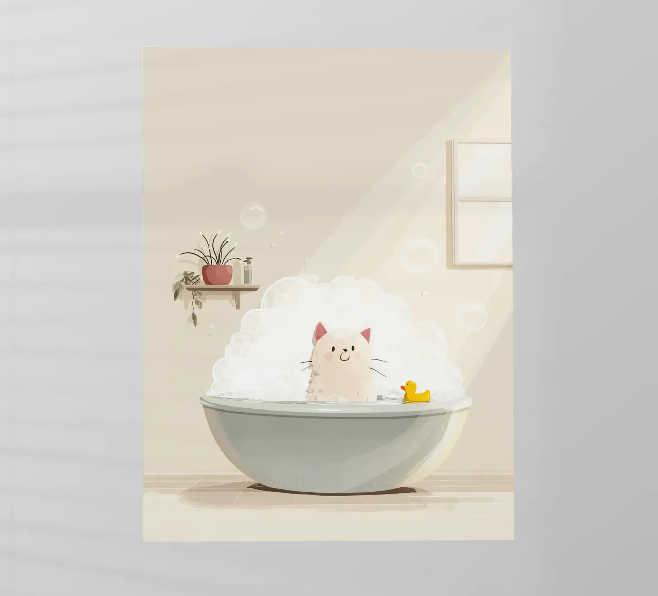 Bubble Bath Kitty pellicola backlit da Kiara