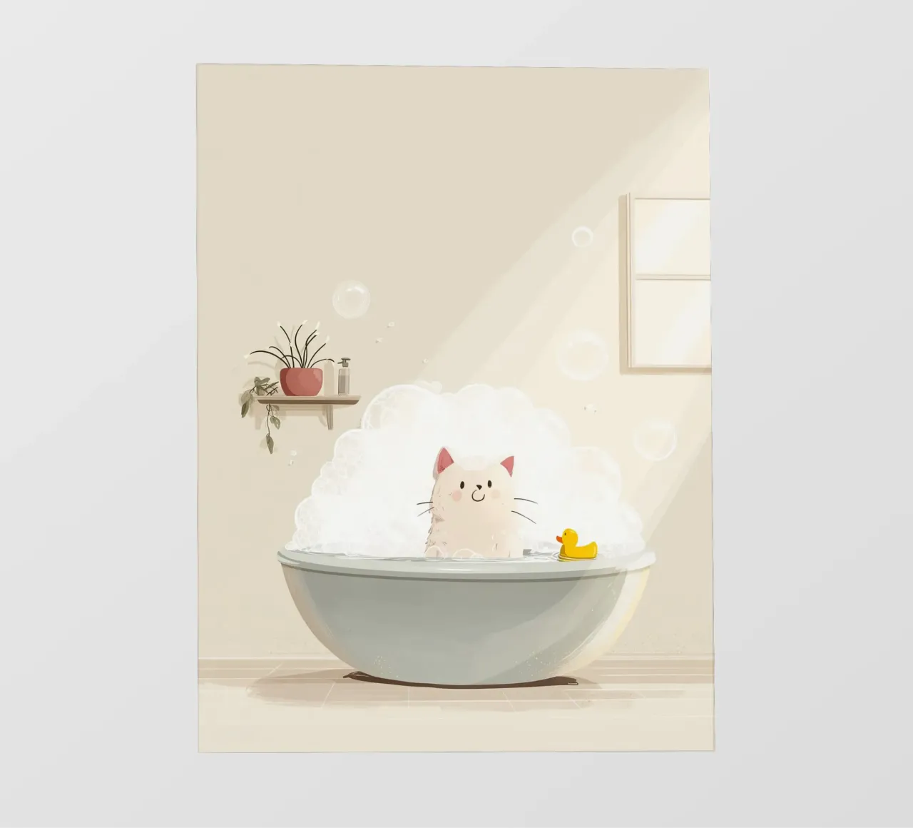 Bubble Bath Kitty pellicola backlit da Kiara