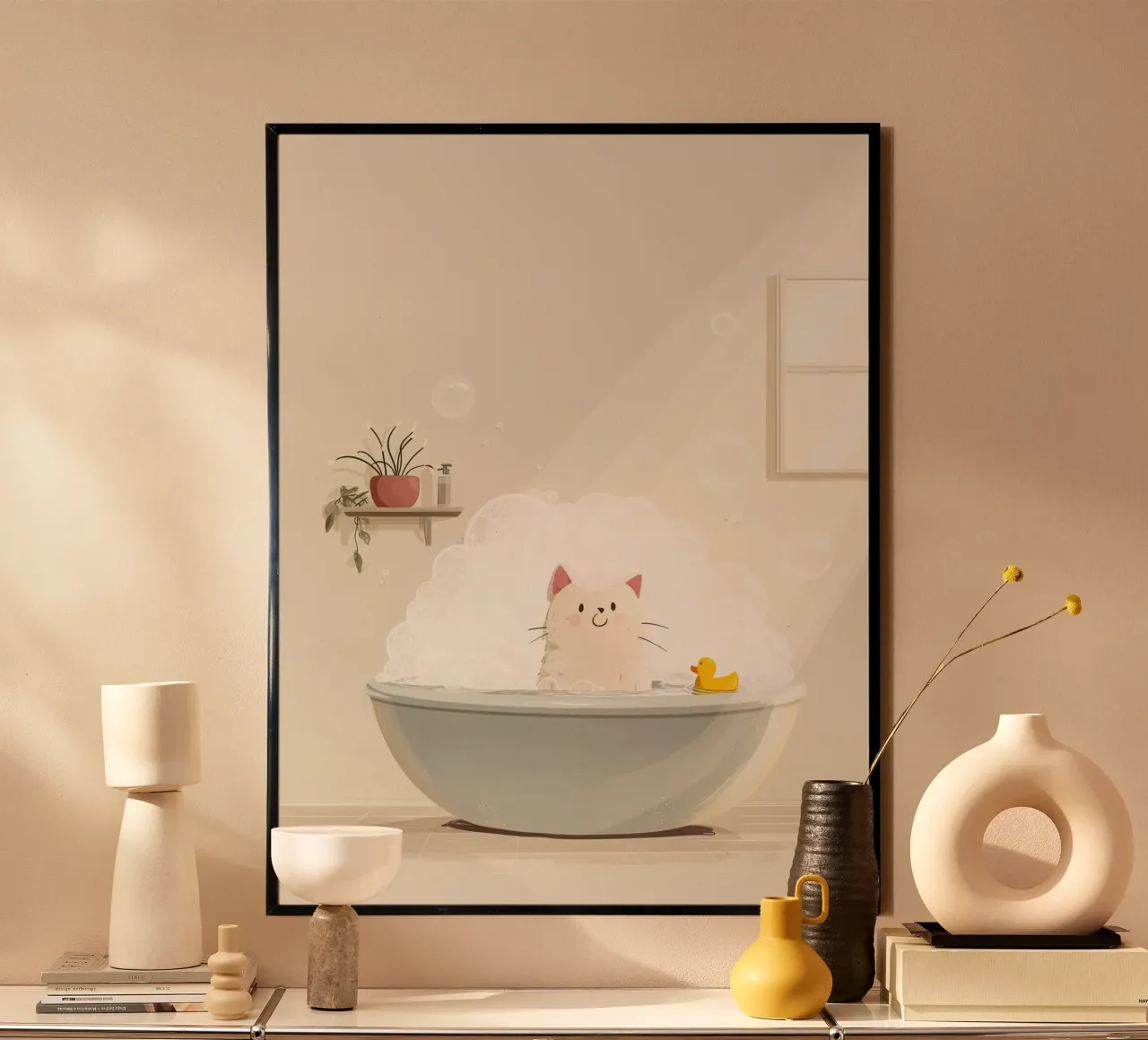Bubble Bath Kitty Poster von Kiara
