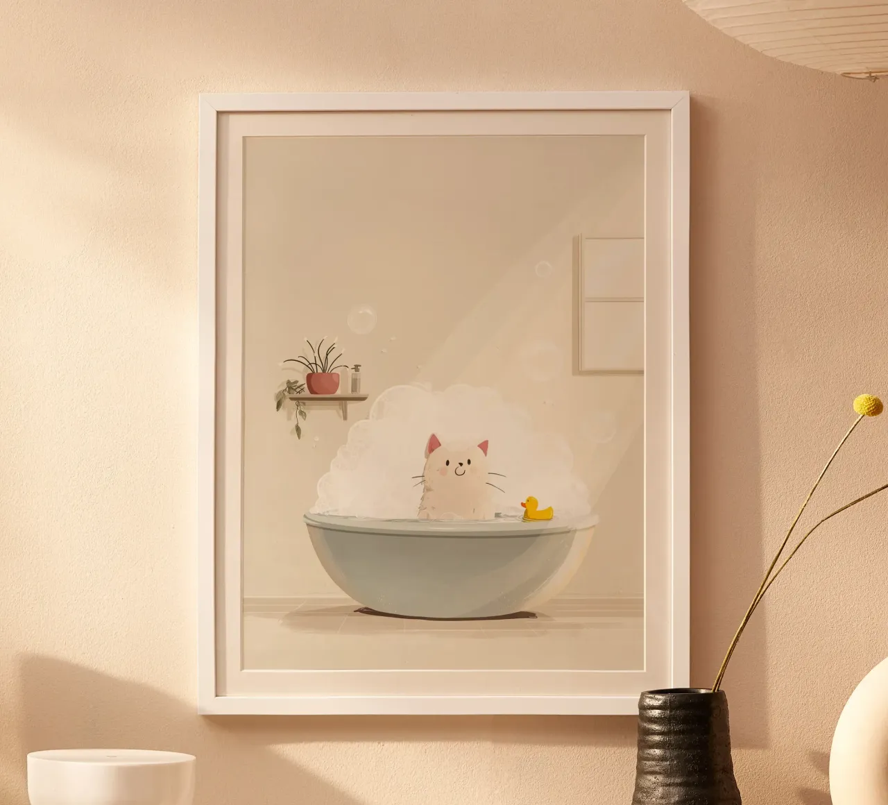 Bubble Bath Kitty Poster von Kiara