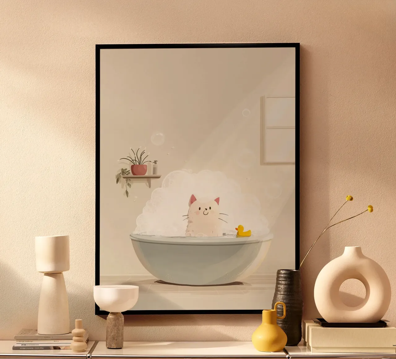 Bubble Bath Kitty Poster von Kiara