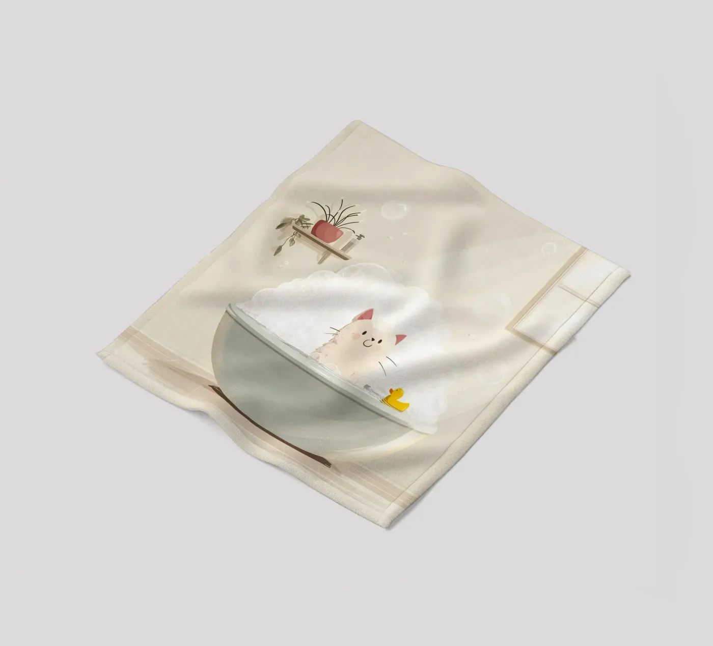 Bubble Bath Kitty plaid polaire de Kiara