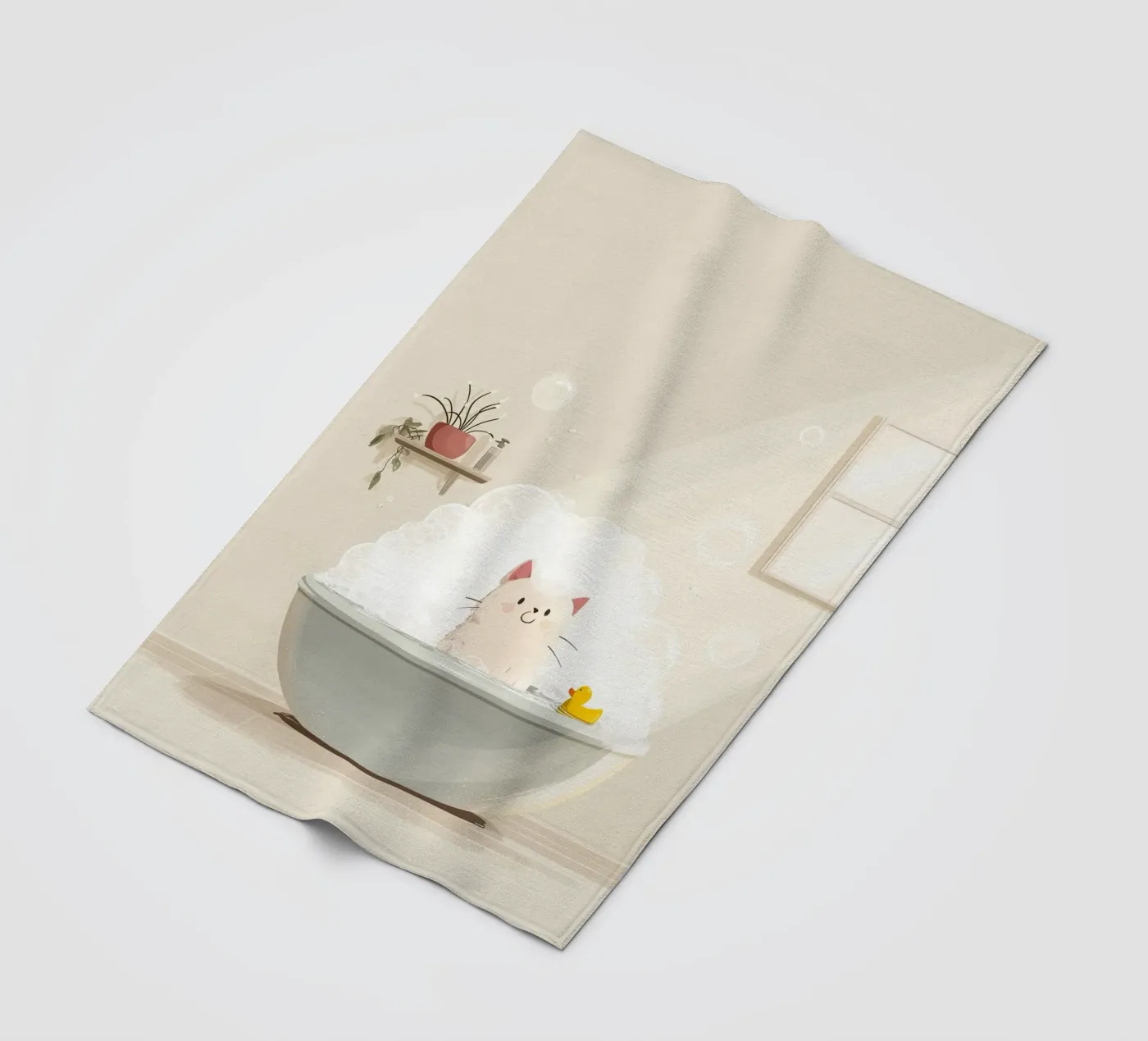 Bubble Bath Kitty plaid polaire de Kiara