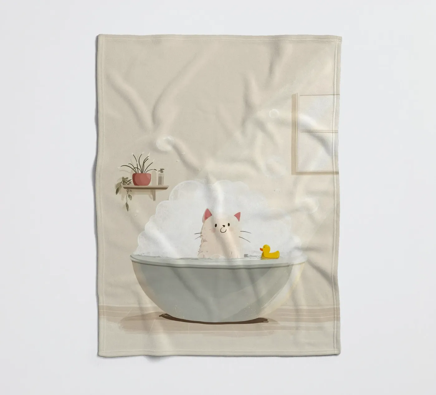 Bubble Bath Kitty plaid polaire de Kiara