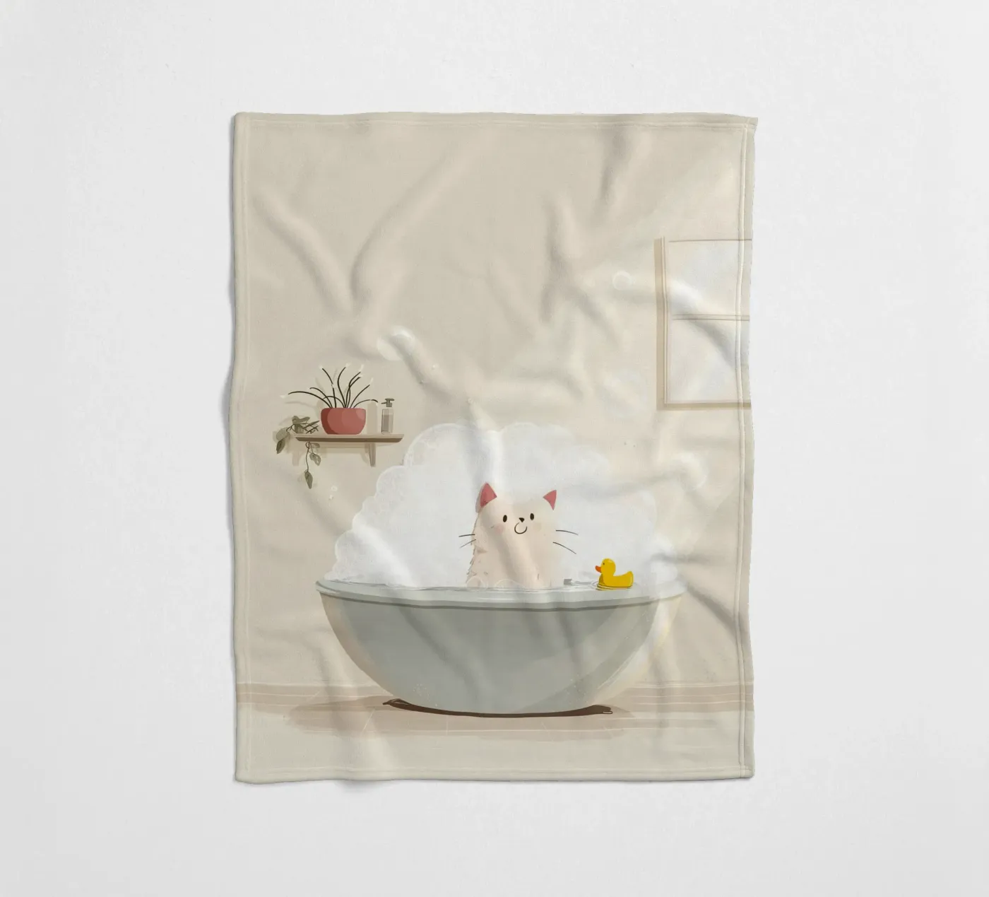 Bubble Bath Kitty plaid polaire de Kiara