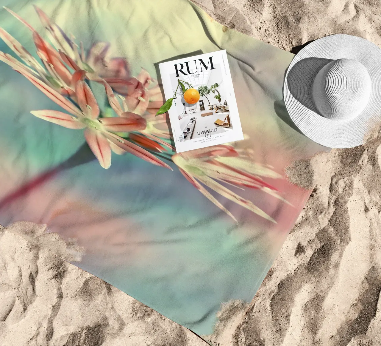 fiore pastello telo mare da Atteloi Fotografie