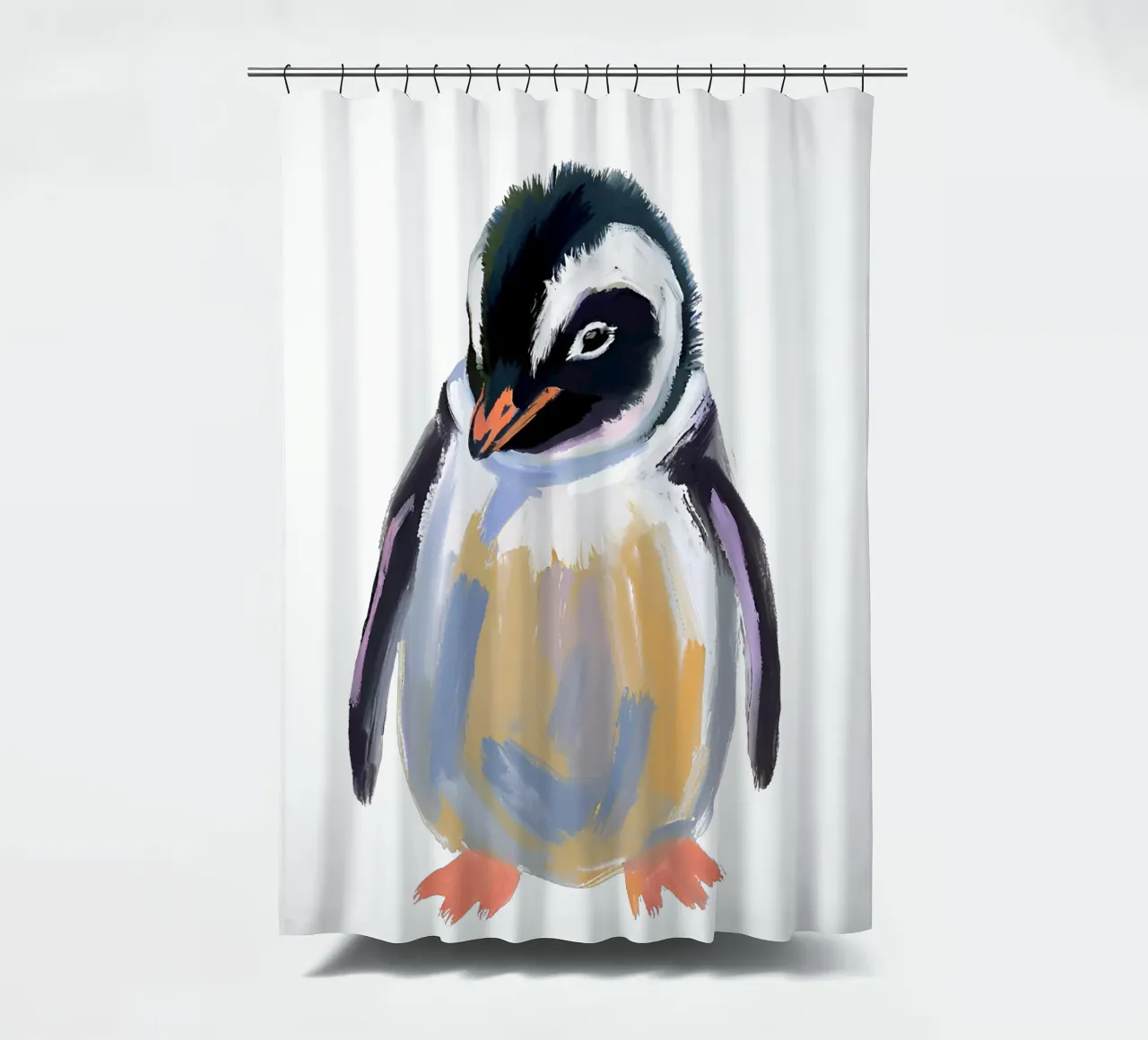 Pinguin shower curtain by Ohkimiko