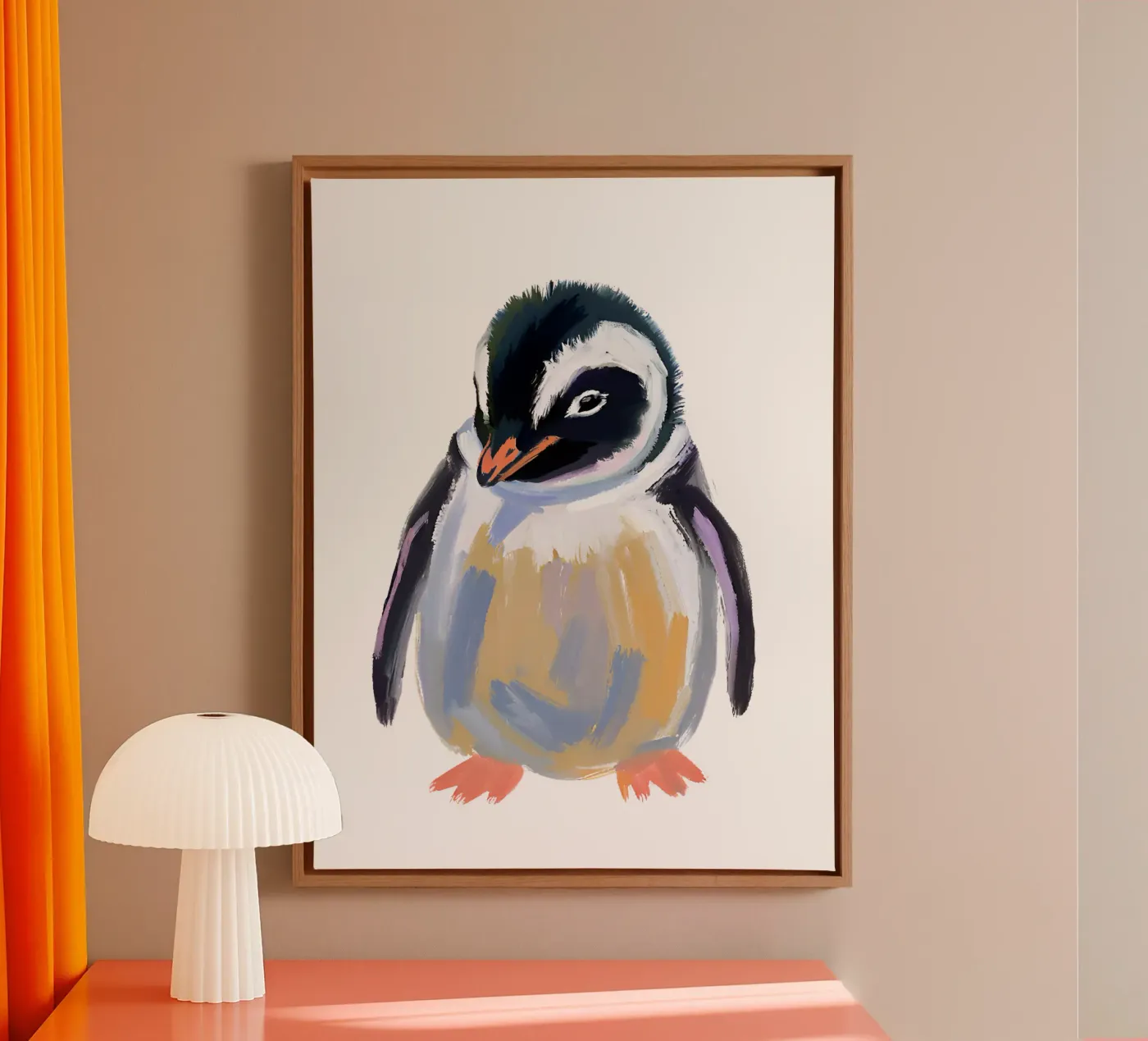 Pinguin canvas by Ohkimiko
