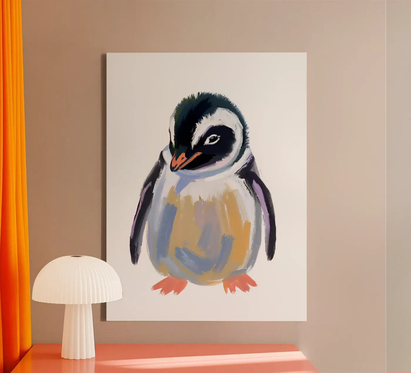 Pinguin canvas by Ohkimiko