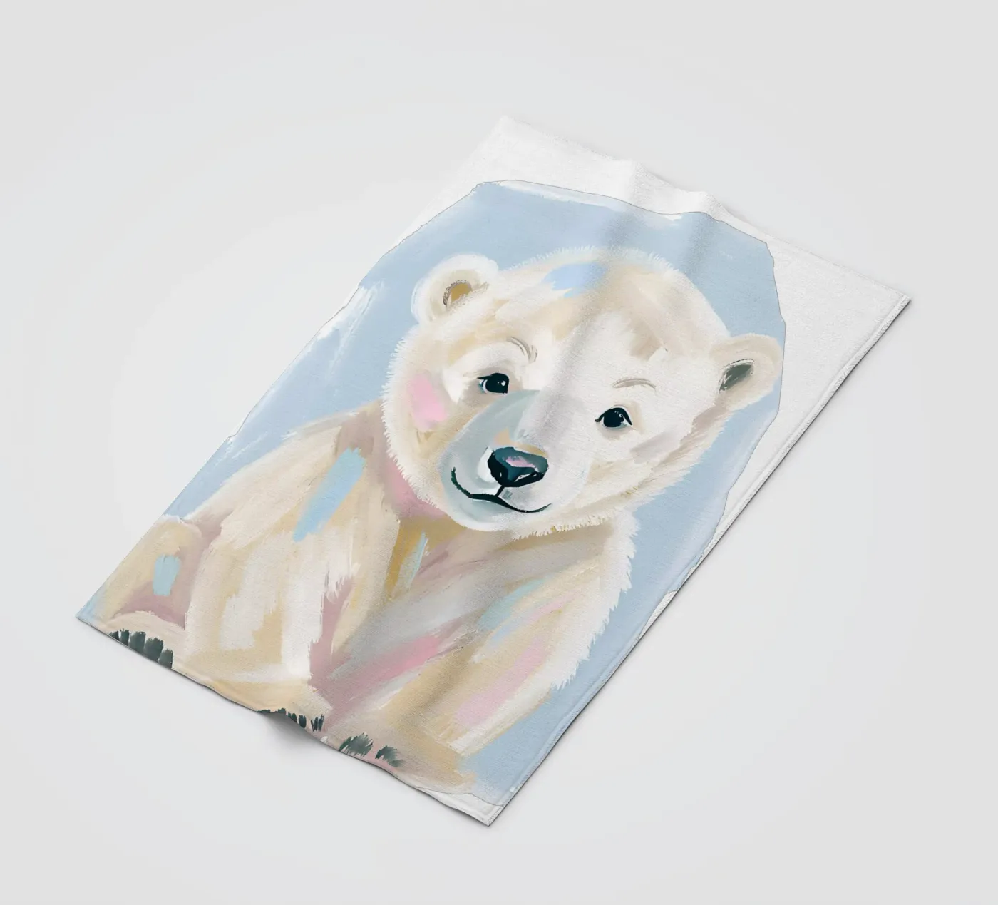 Kleiner Eisbär fleecedeken van Ohkimiko