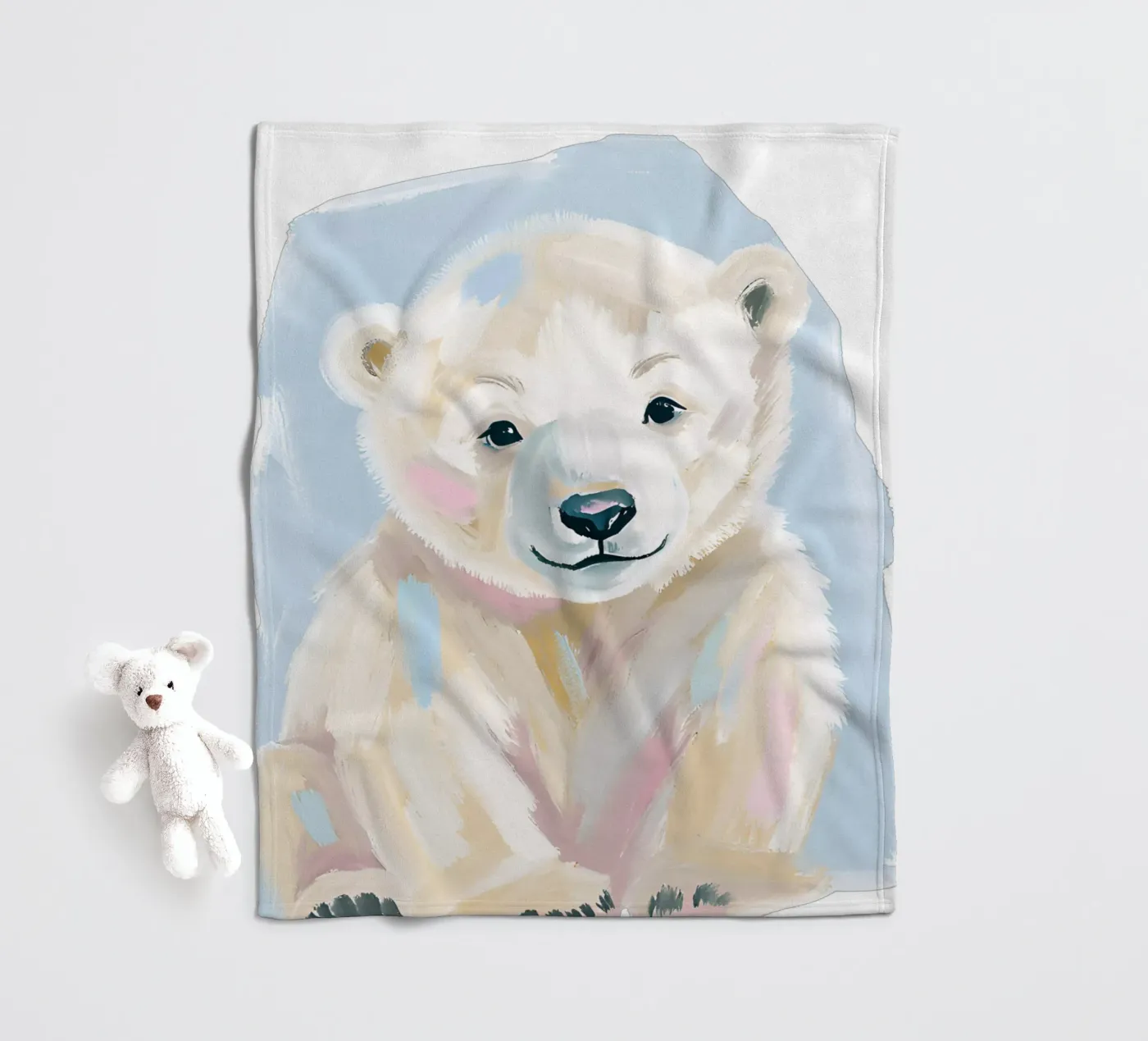 Kleiner Eisbär fleecedeken van Ohkimiko