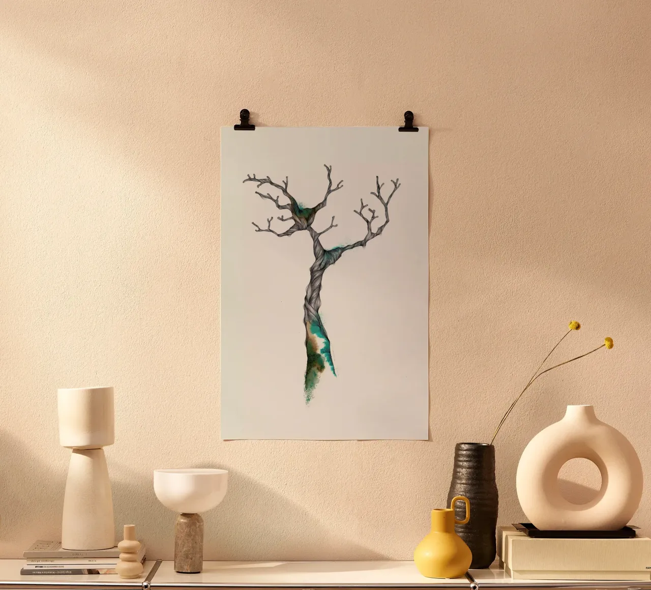 Arbre poster con telaio in alluminio da Marina Guiu